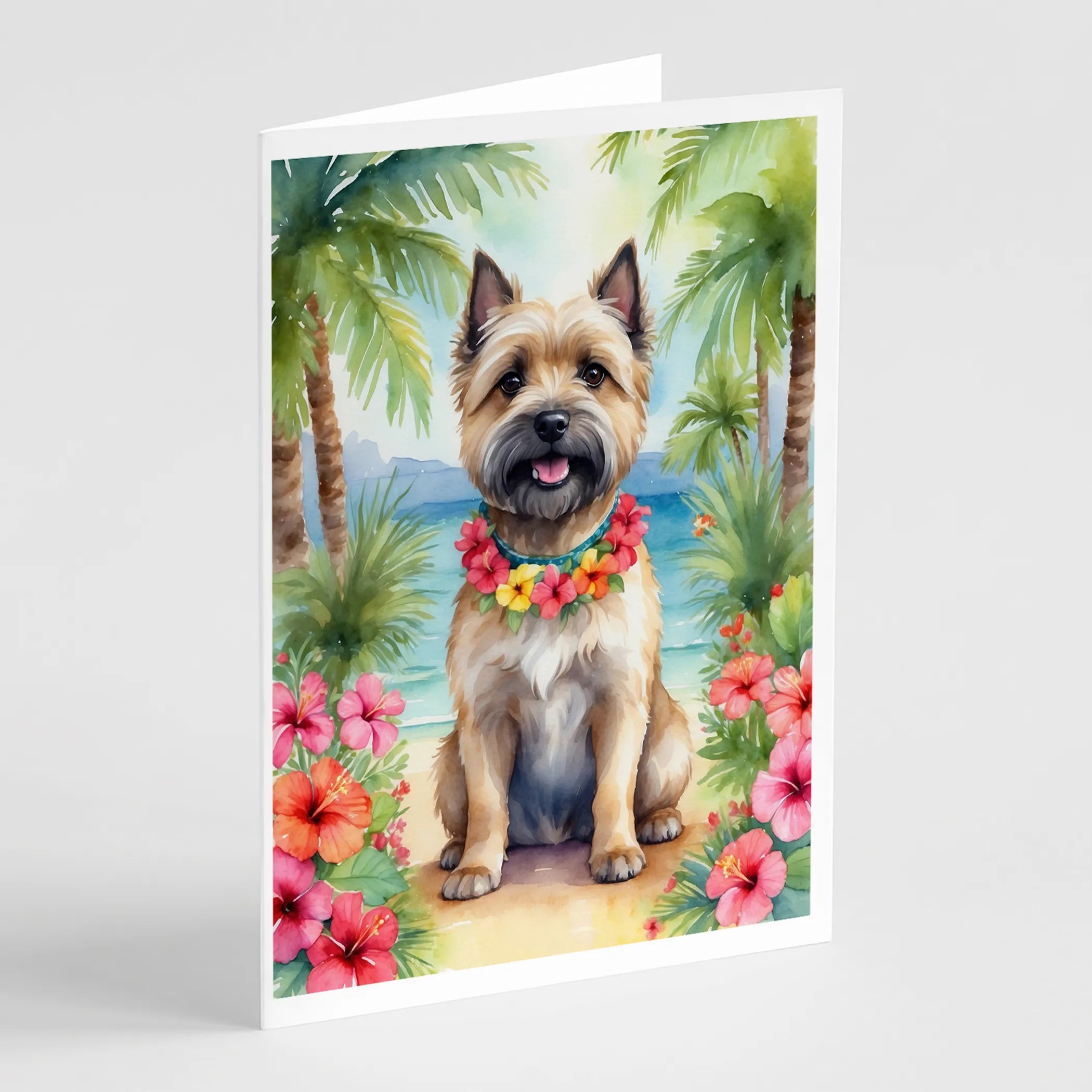 Luau Party Greeting Cards  - Size: 5X7 | Pack Of: 8 | Collection name: Luau party