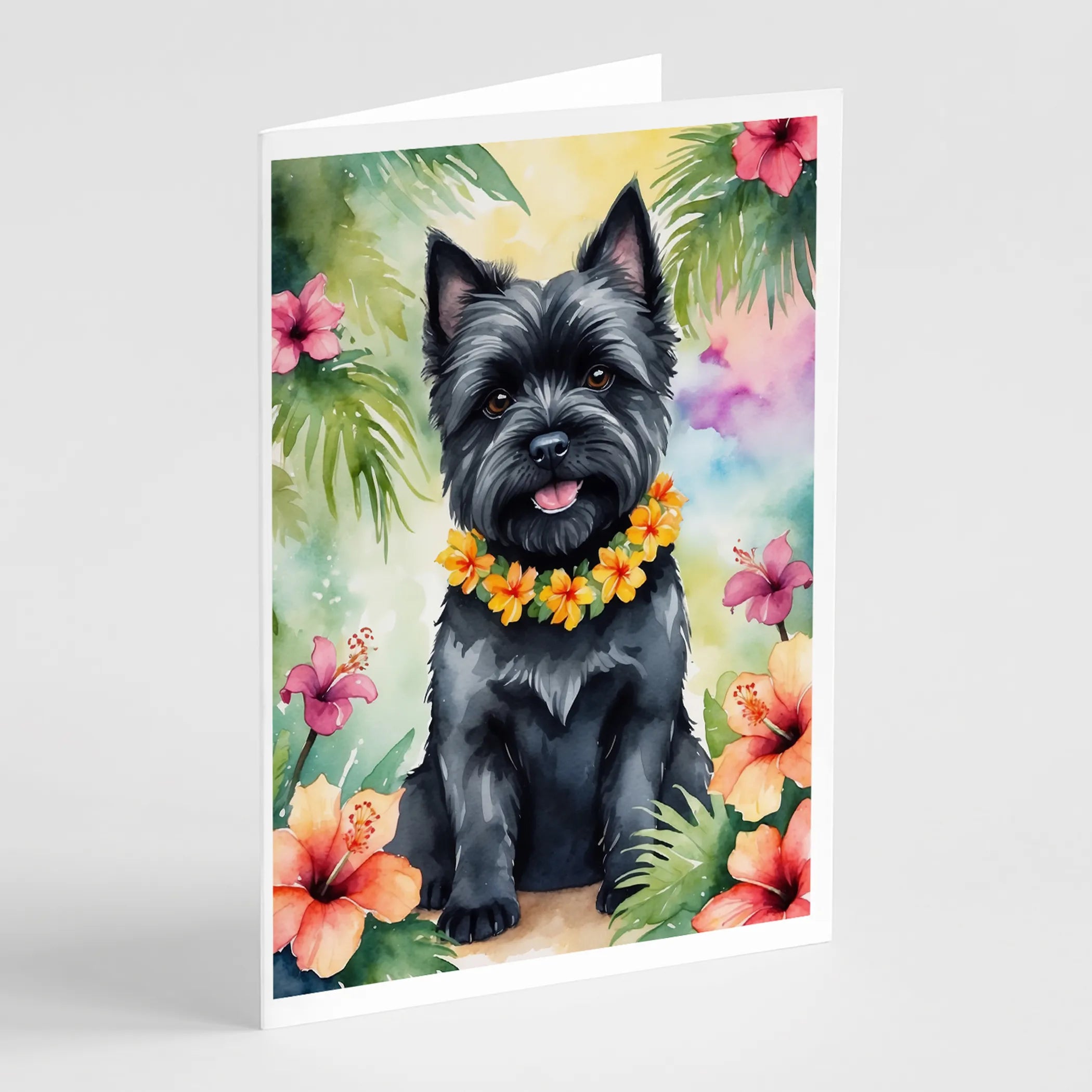 Luau Party Greeting Cards  - Size: 5X7 | Pack Of: 8 | Collection name: Luau party
