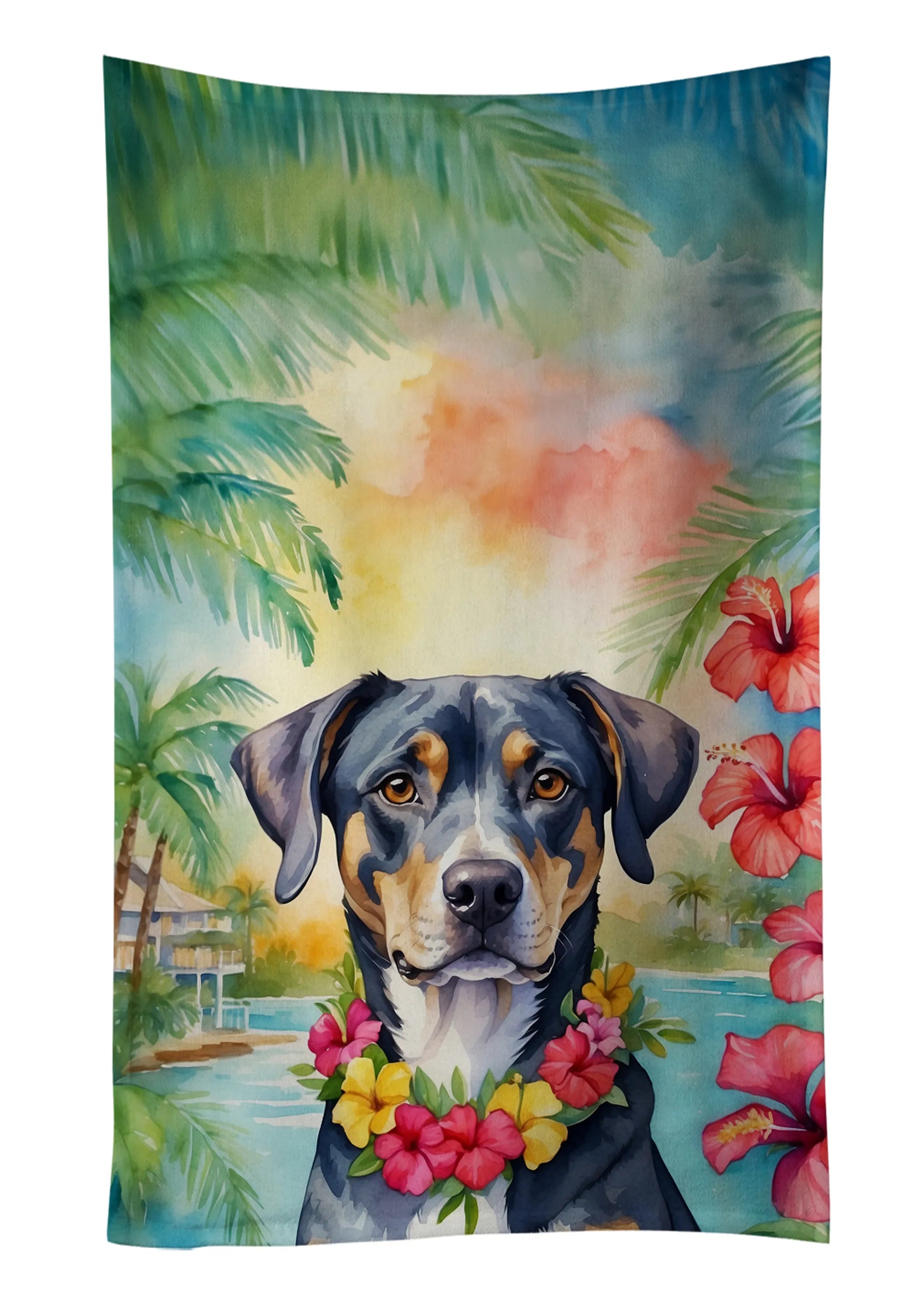 Luau Party Kitchen Towel - Size: 25HX15W | Pack Of: 1 | Collection name: Luau party