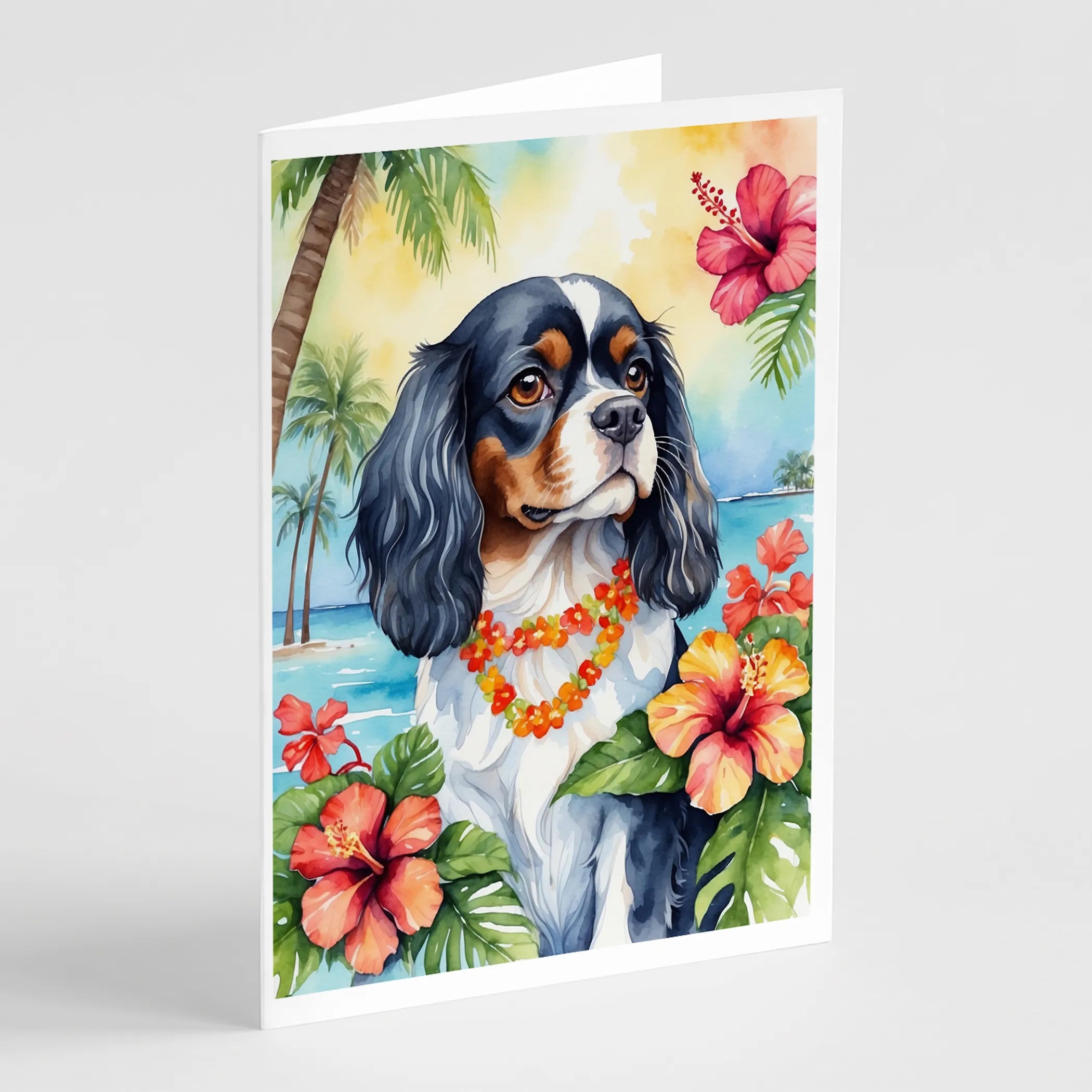 Luau Party Greeting Cards  - Size: 5X7 | Pack Of: 8 | Collection name: Luau party