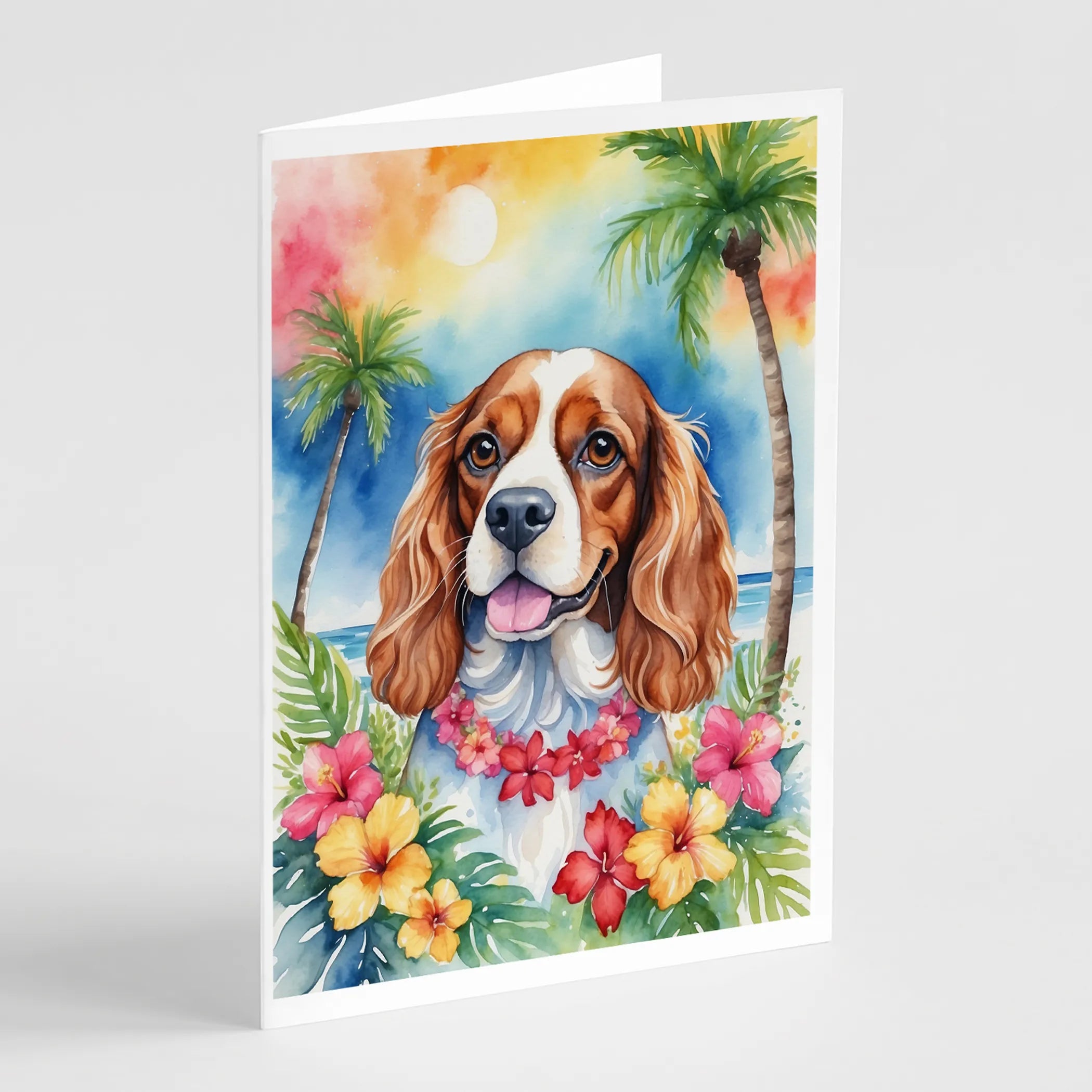 Luau Party Greeting Cards  - Size: 5X7 | Pack Of: 8 | Collection name: Luau party
