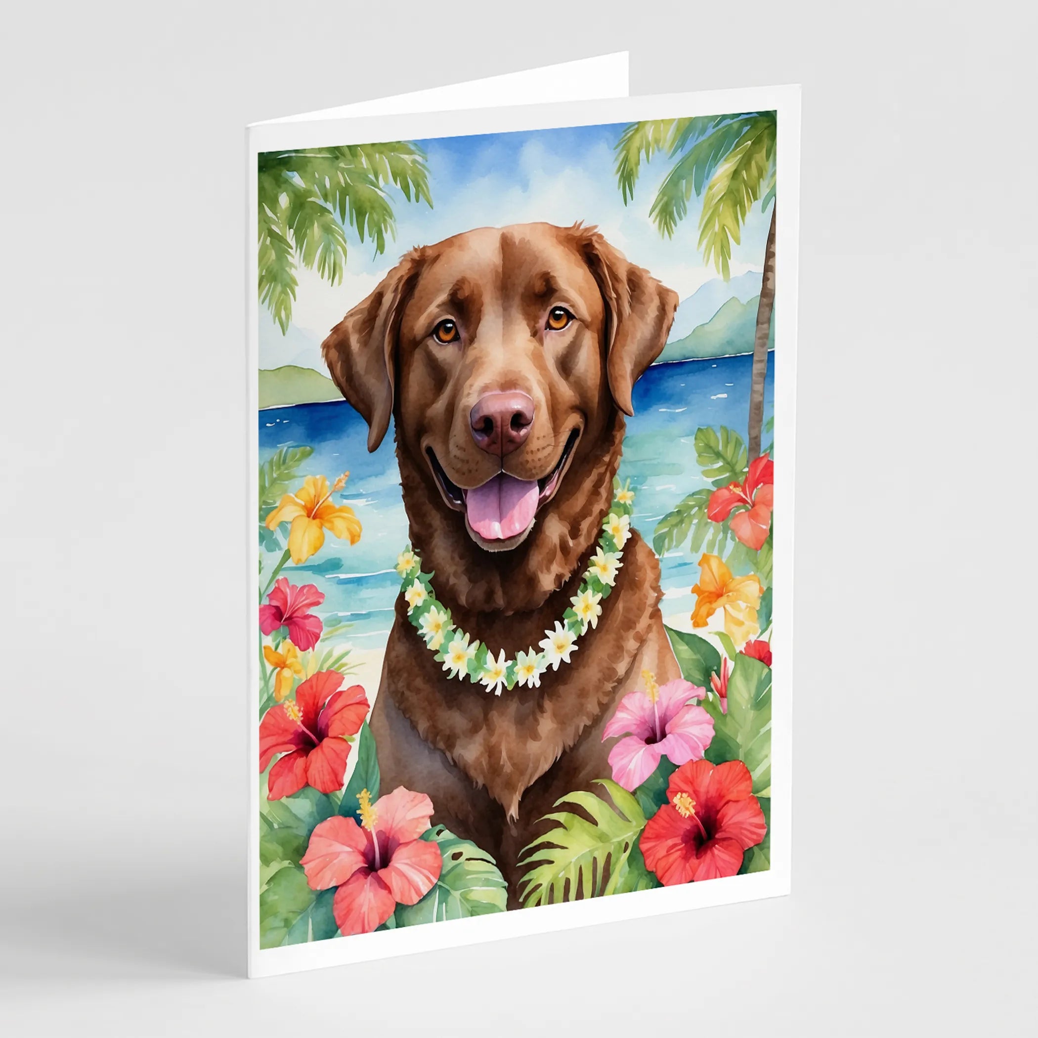 Luau Party Greeting Cards  - Size: 5X7 | Pack Of: 8 | Collection name: Luau party