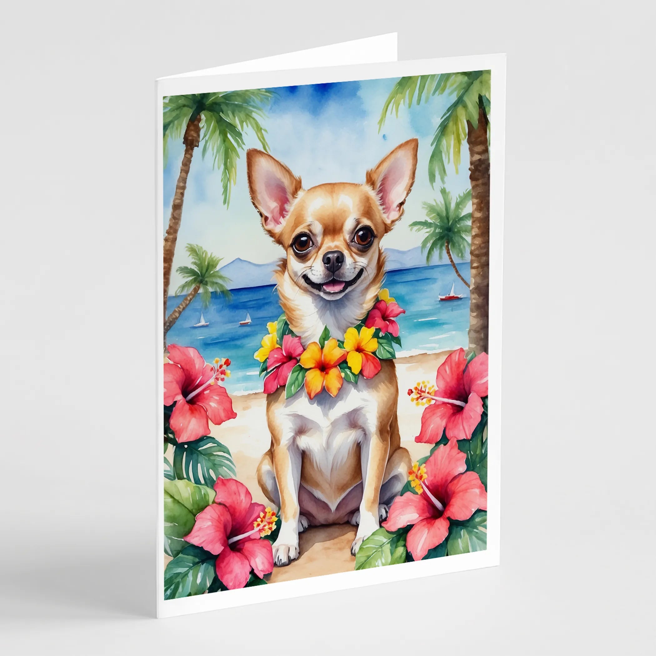 Luau Party Greeting Cards  - Size: 5X7 | Pack Of: 8 | Collection name: Luau party