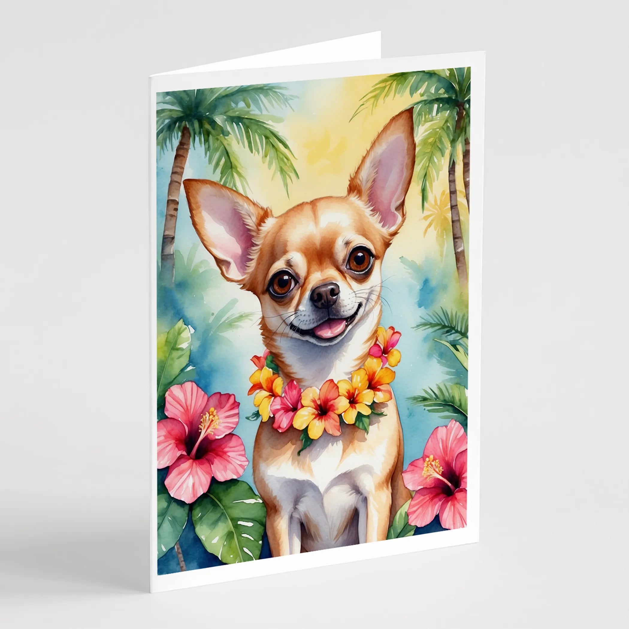 Luau Party Greeting Cards  - Size: 5X7 | Pack Of: 8 | Collection name: Luau party