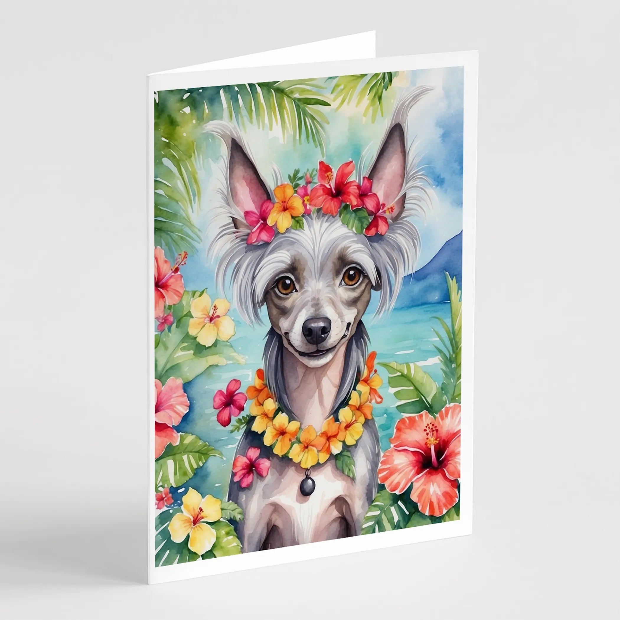 Luau Party Greeting Cards  - Size: 5X7 | Pack Of: 8 | Collection name: Luau party
