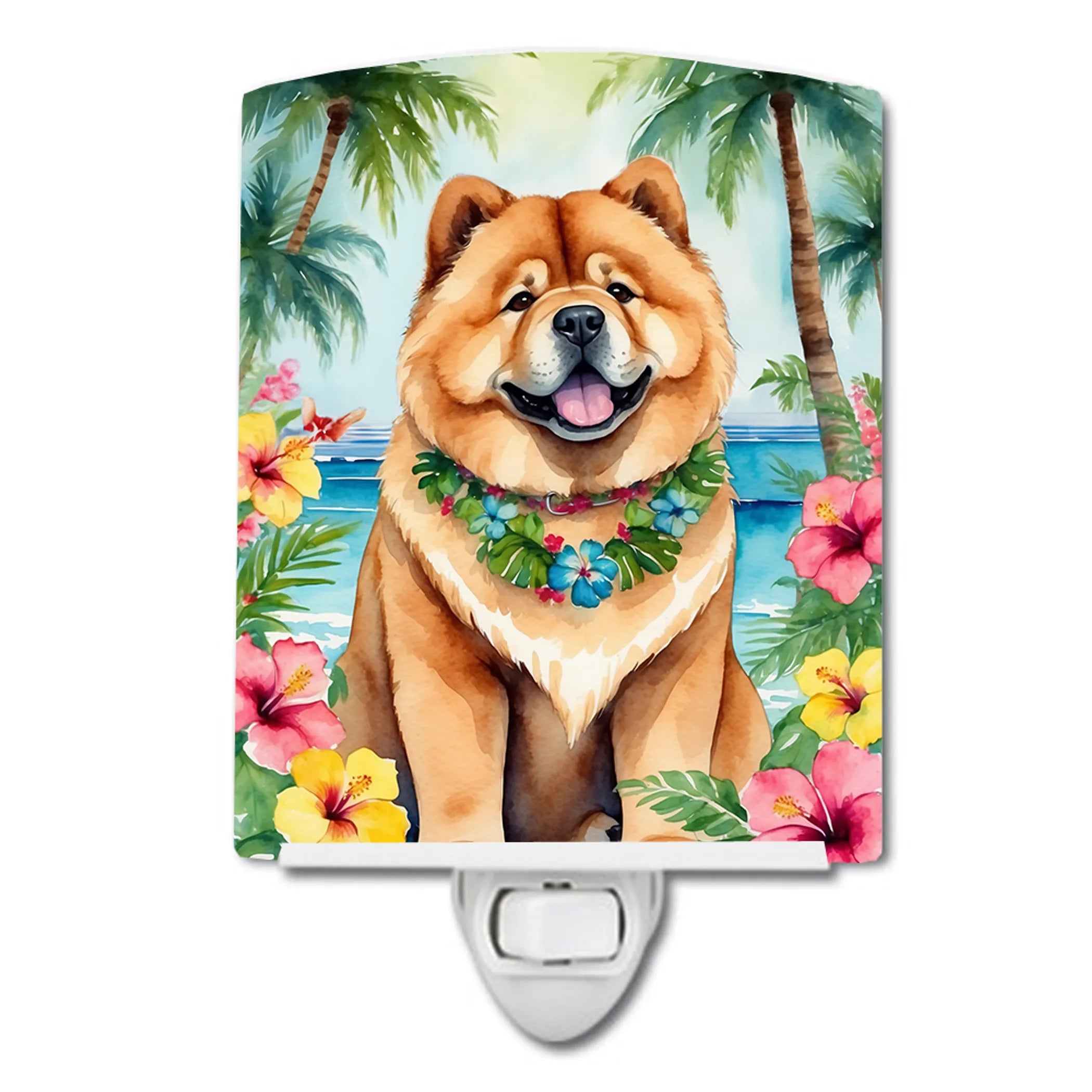 Luau Party Ceramic Night Light - Pack Of: 1 | Collection name: Luau party