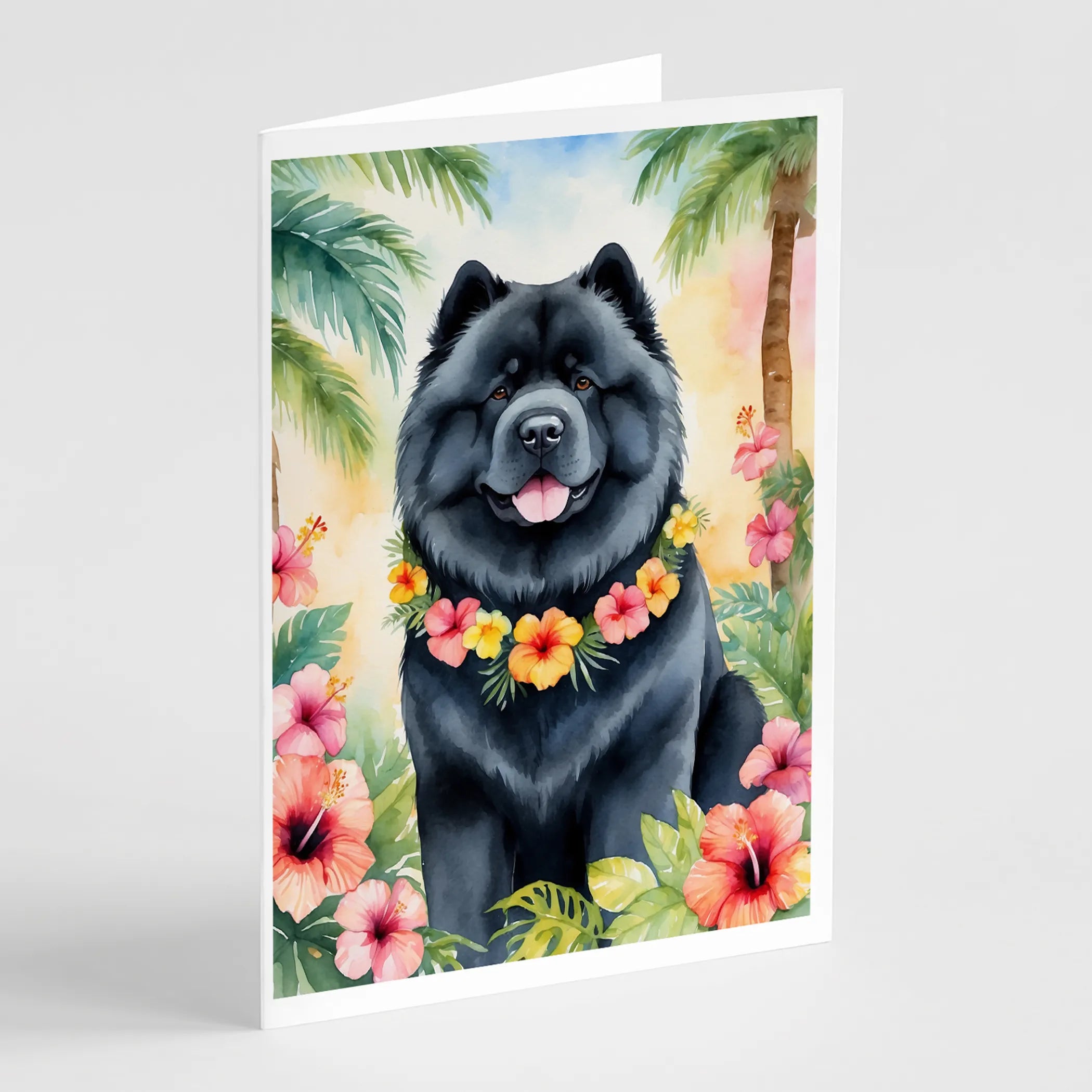 Luau Party Greeting Cards  - Size: 5X7 | Pack Of: 8 | Collection name: Luau party