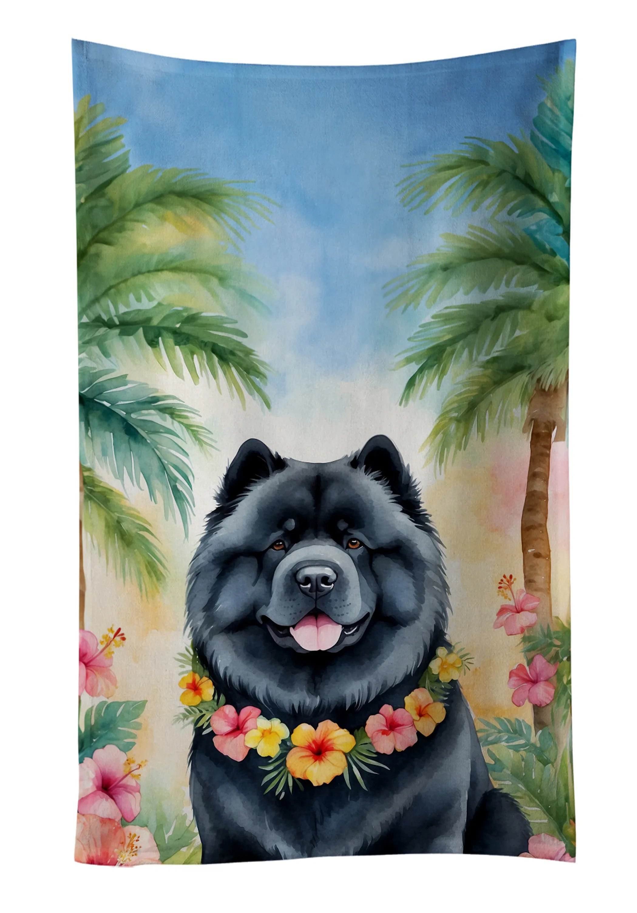 Luau Party Kitchen Towel - Size: 25HX15W | Pack Of: 1 | Collection name: Luau party
