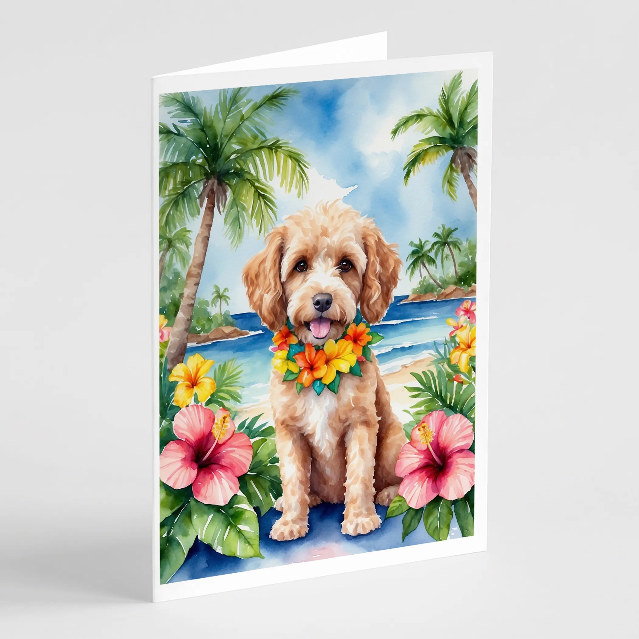Luau Party Greeting Cards  - Size: 5X7 | Pack Of: 8 | Collection name: Luau party