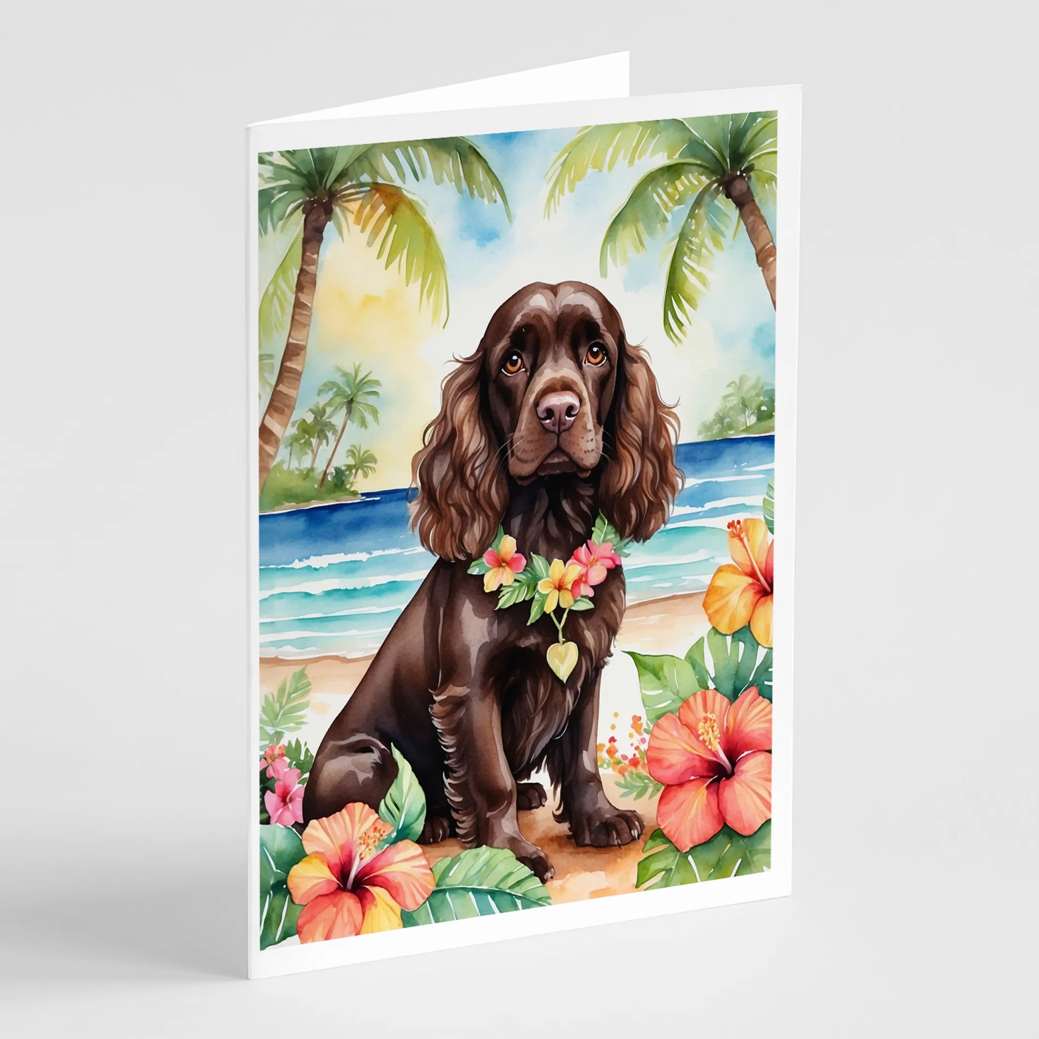 Luau Party Greeting Cards  - Size: 5X7 | Pack Of: 8 | Collection name: Luau party