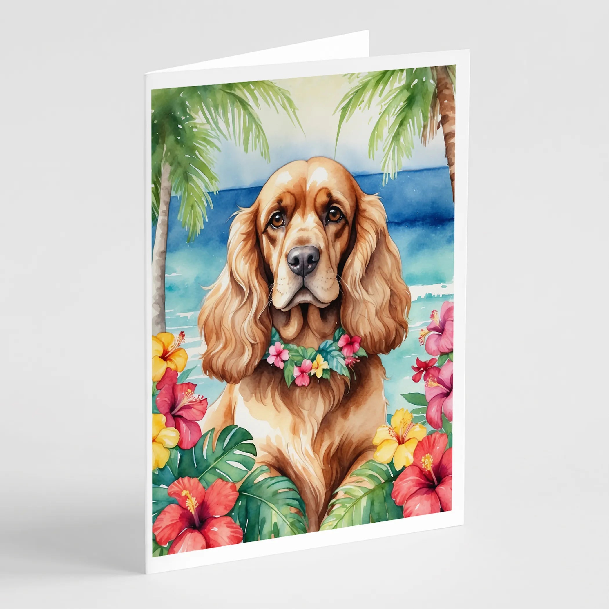 Luau Party Greeting Cards  - Size: 5X7 | Pack Of: 8 | Collection name: Luau party
