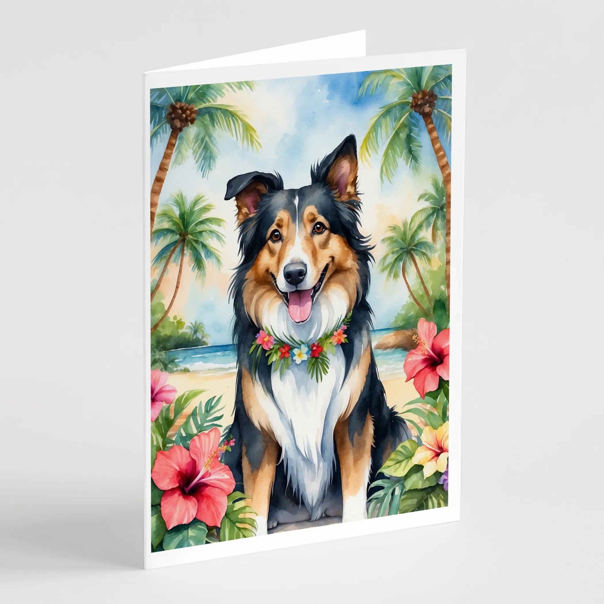 Luau Party Greeting Cards  - Size: 5X7 | Pack Of: 8 | Collection name: Luau party