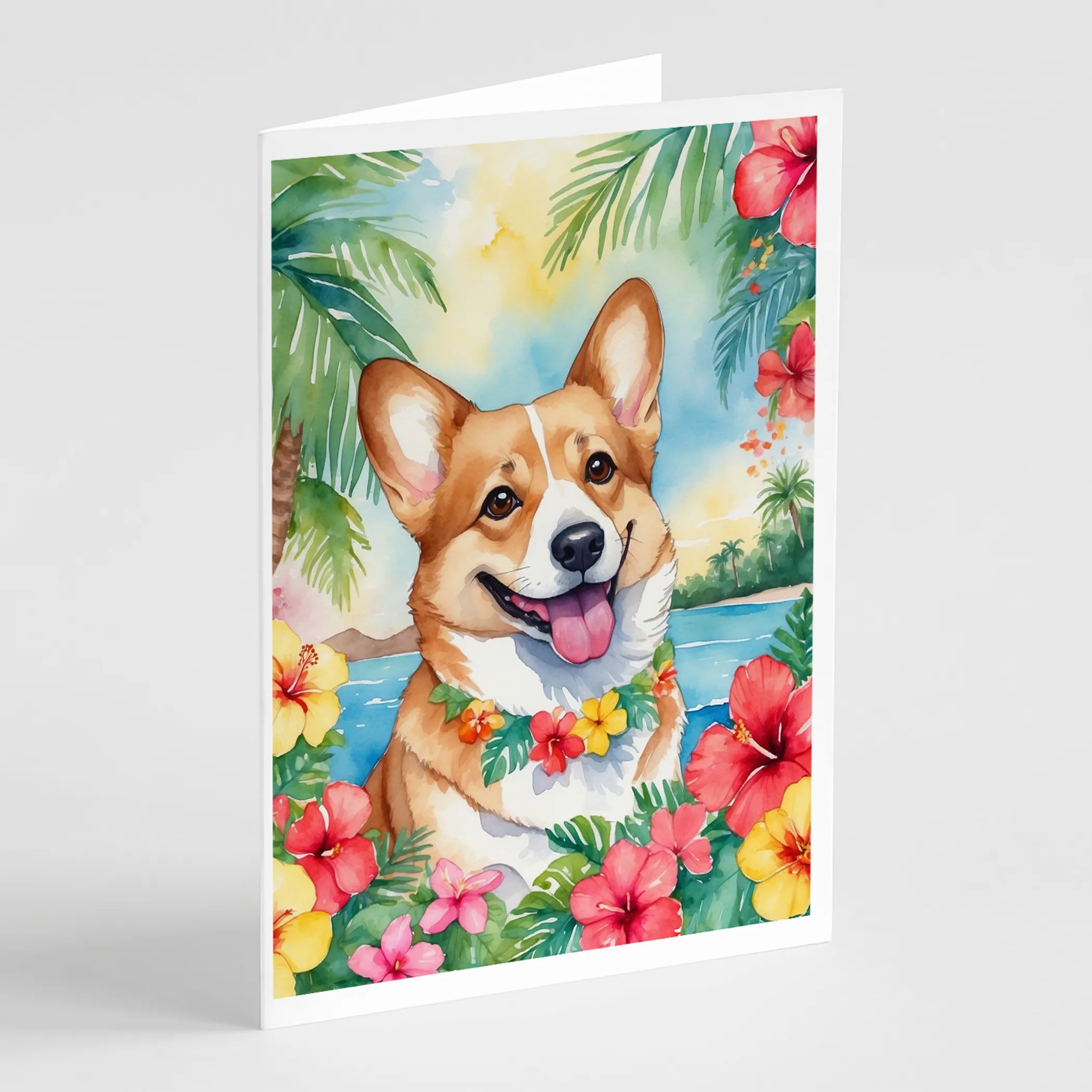 Luau Party Greeting Cards  - Size: 5X7 | Pack Of: 8 | Collection name: Luau party