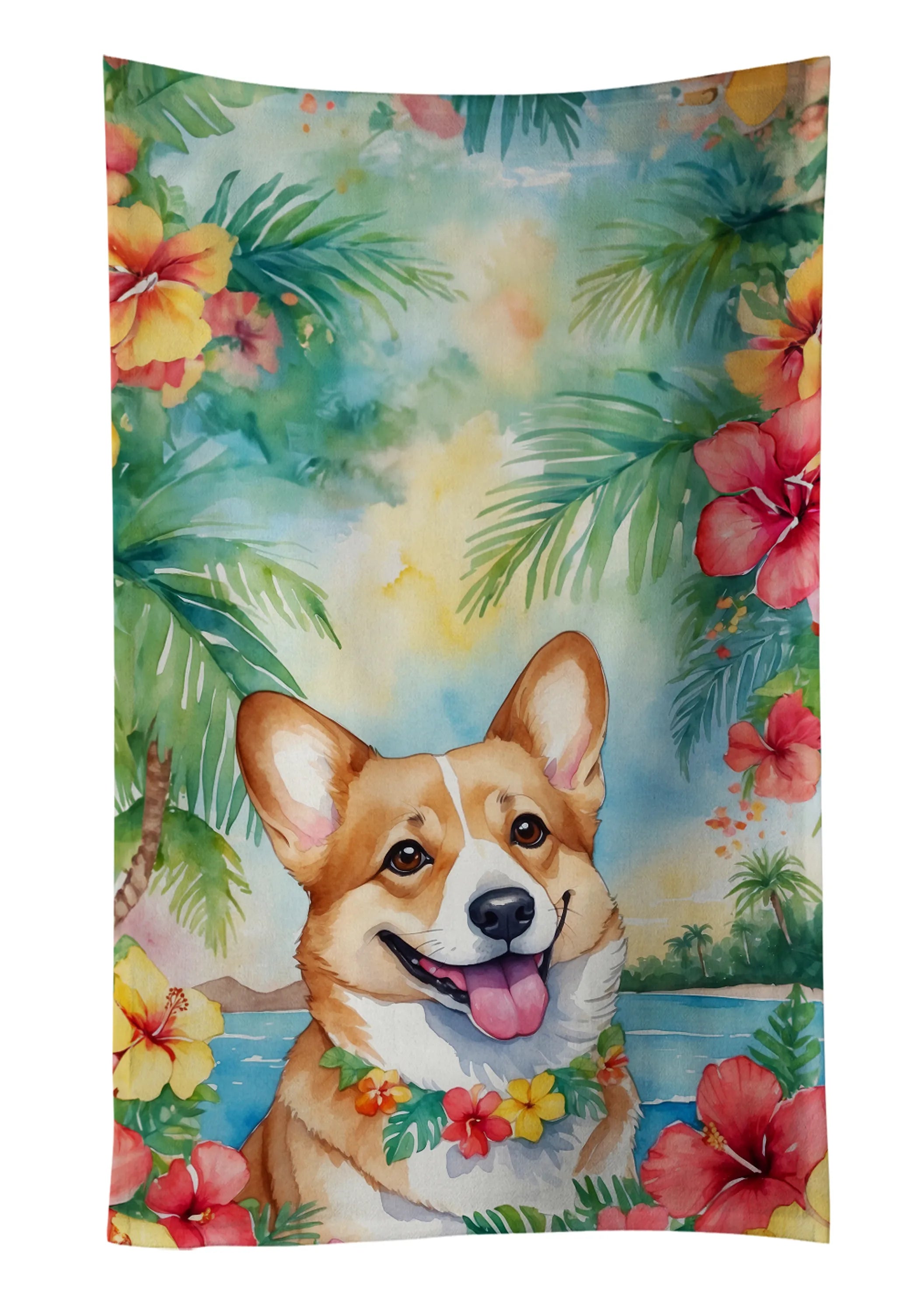Luau Party Kitchen Towel - Size: 25HX15W | Pack Of: 1 | Collection name: Luau party