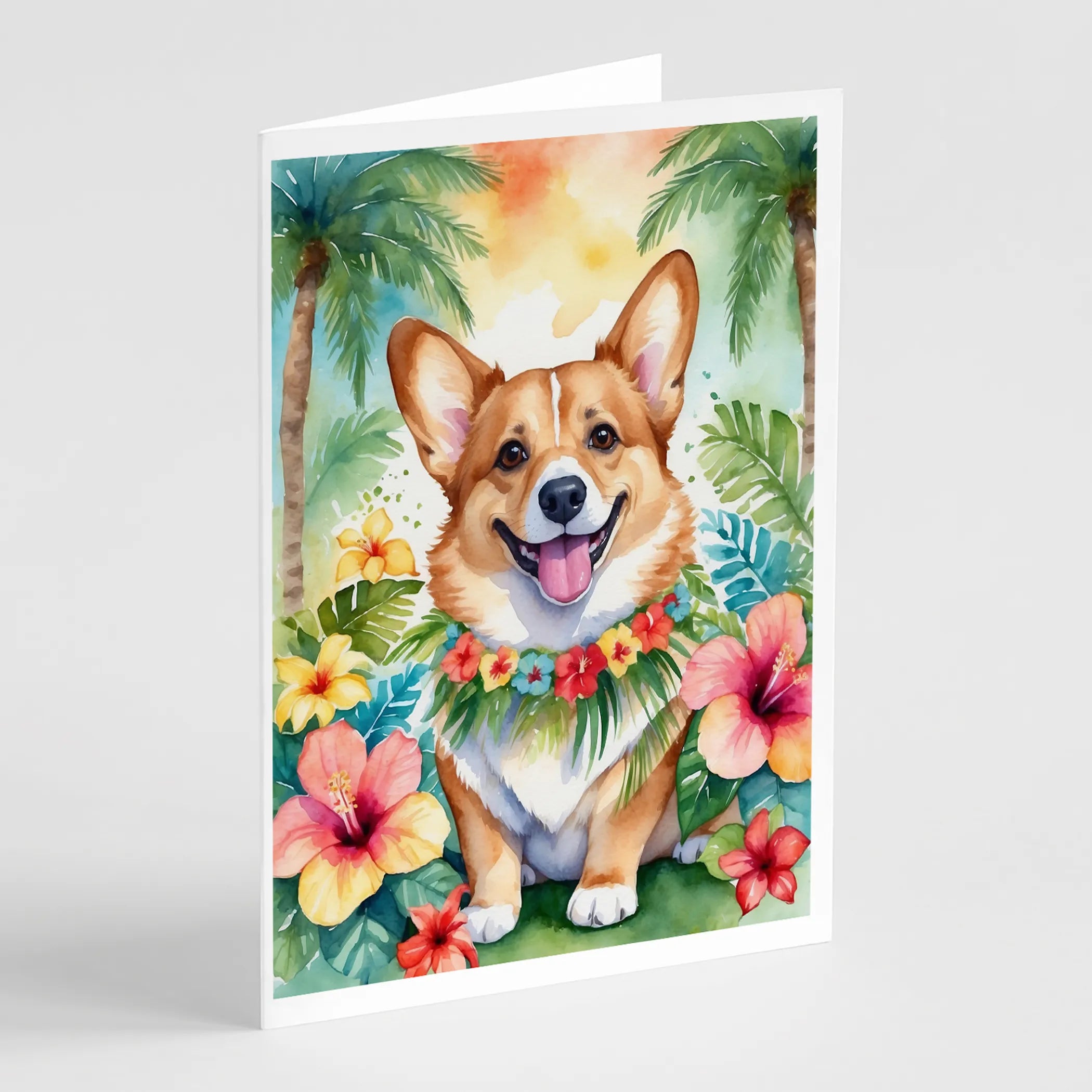 Luau Party Greeting Cards  - Size: 5X7 | Pack Of: 8 | Collection name: Luau party