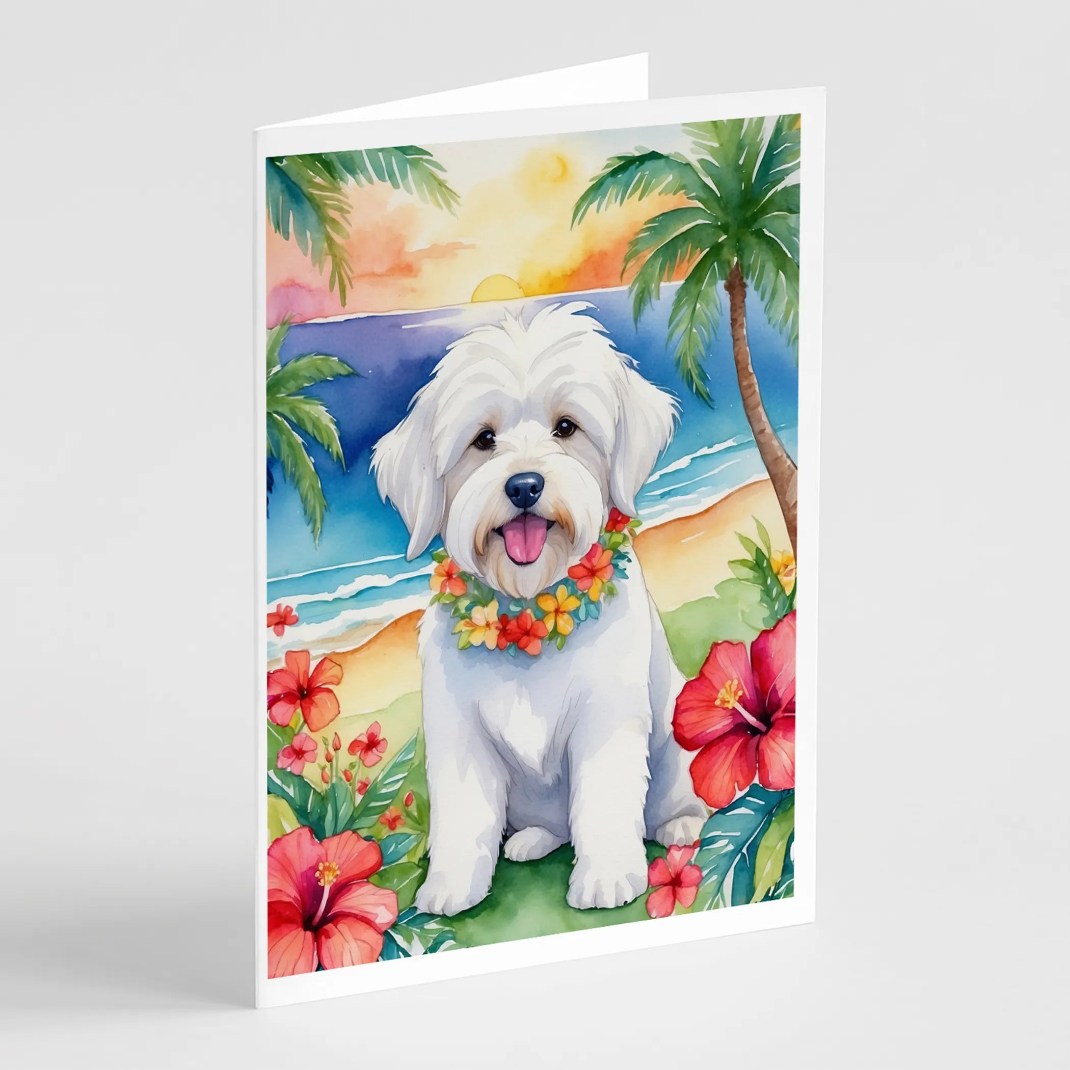 Luau Party Greeting Cards  - Size: 5X7 | Pack Of: 8 | Collection name: Luau party