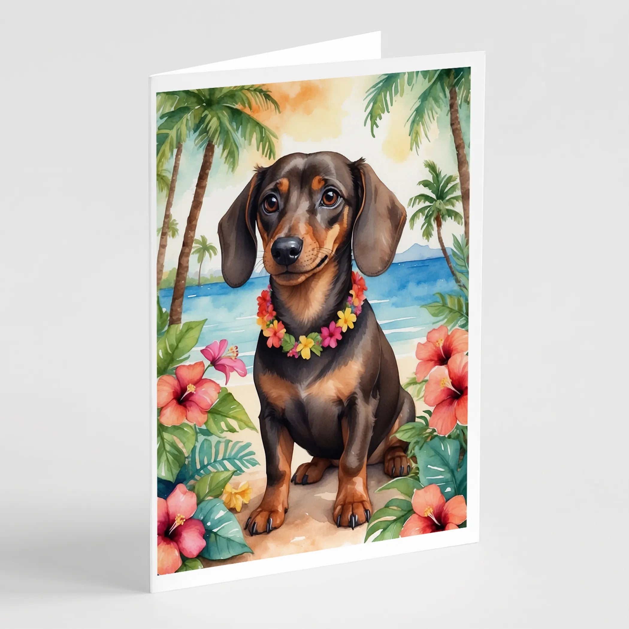 Luau Party Greeting Cards  - Size: 5X7 | Pack Of: 8 | Collection name: Luau party