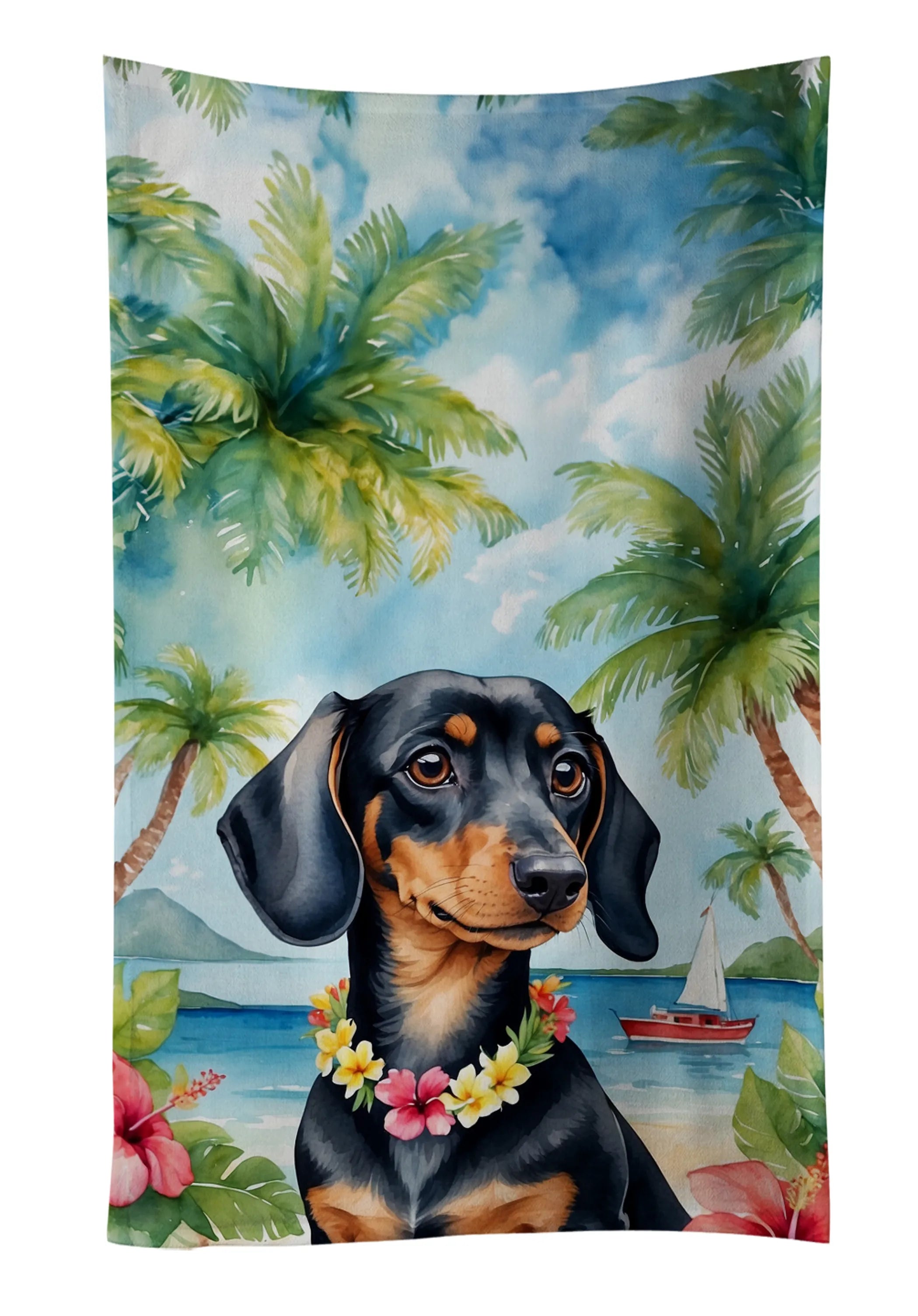 Luau Party Kitchen Towel - Size: 25HX15W | Pack Of: 1 | Collection name: Luau party