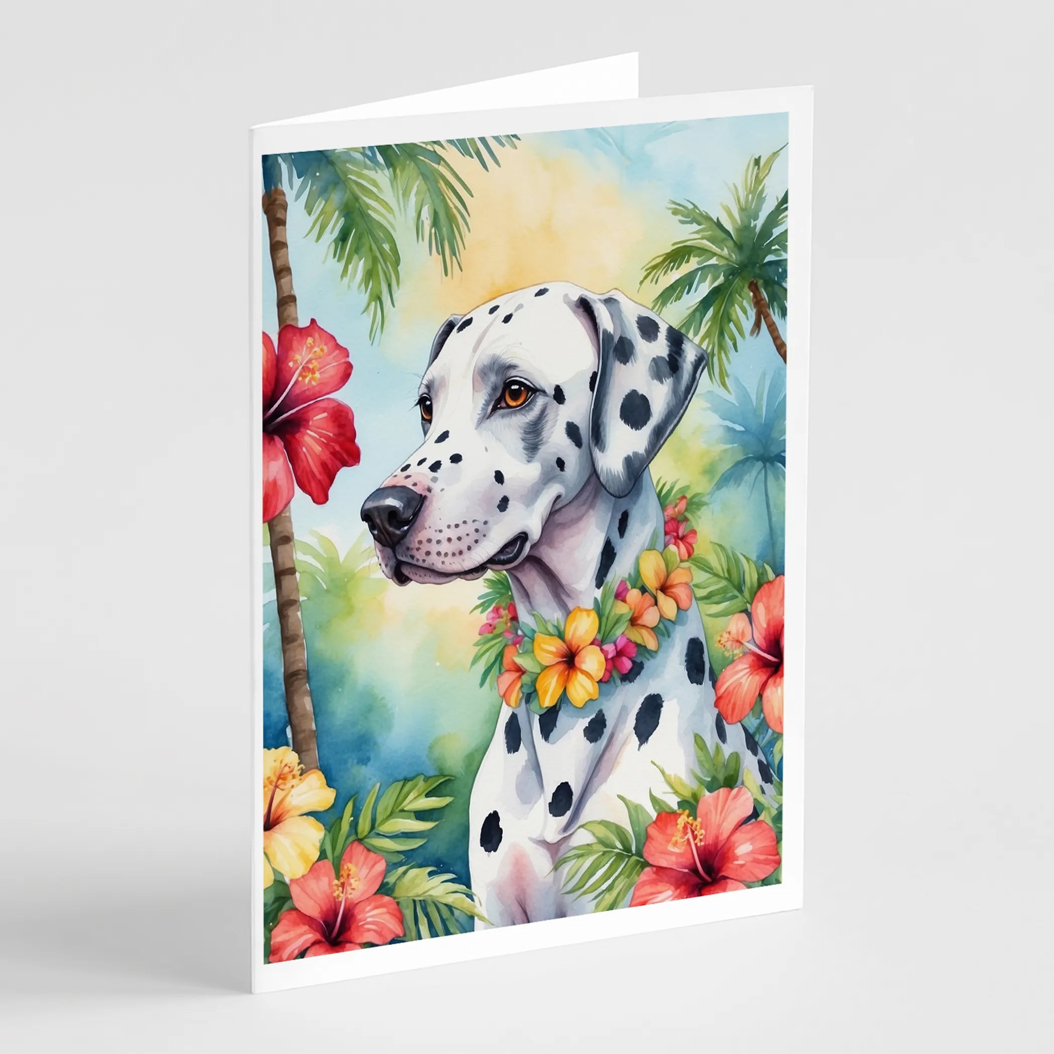 Luau Party Greeting Cards  - Size: 5X7 | Pack Of: 8 | Collection name: Luau party