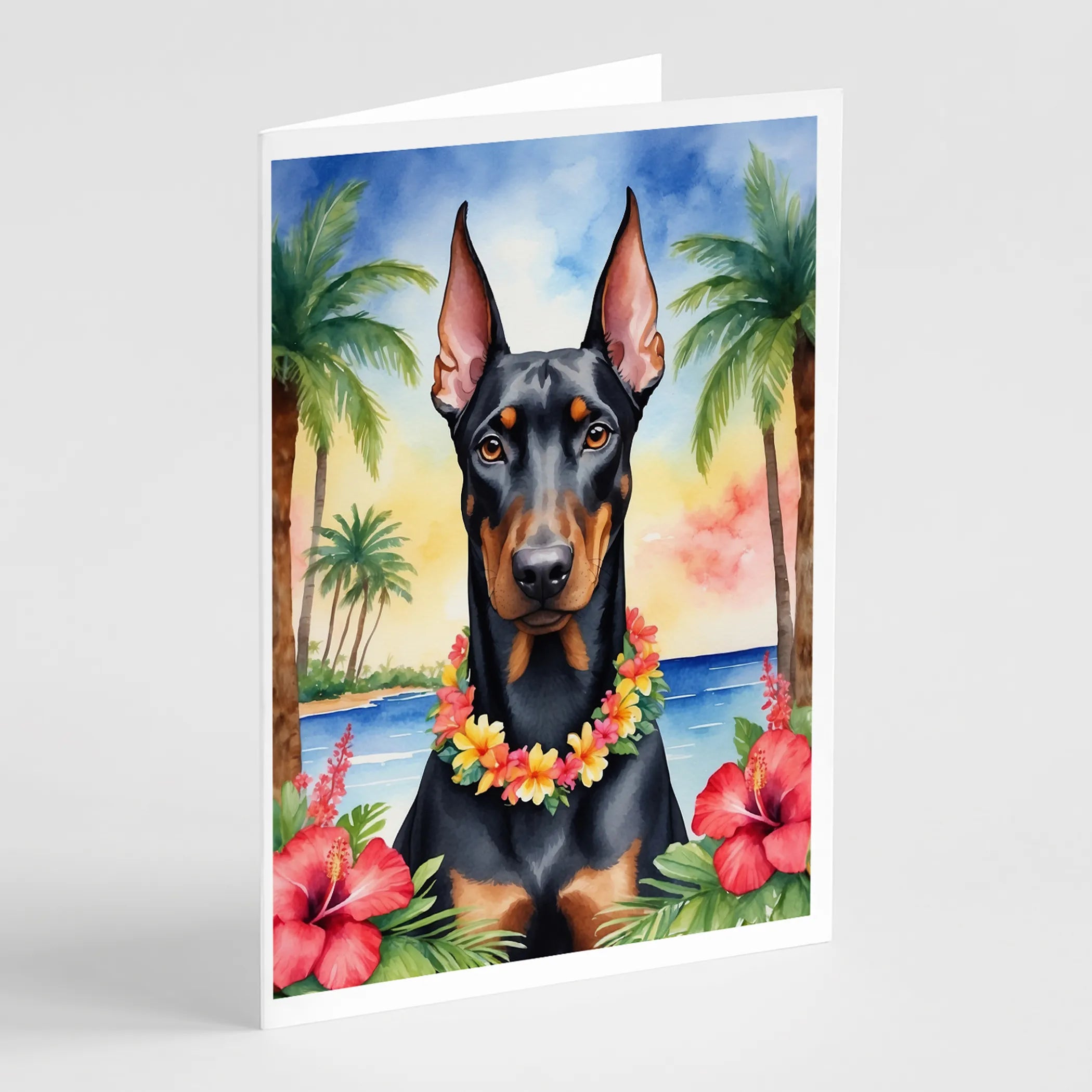 Luau Party Greeting Cards  - Size: 5X7 | Pack Of: 8 | Collection name: Luau party