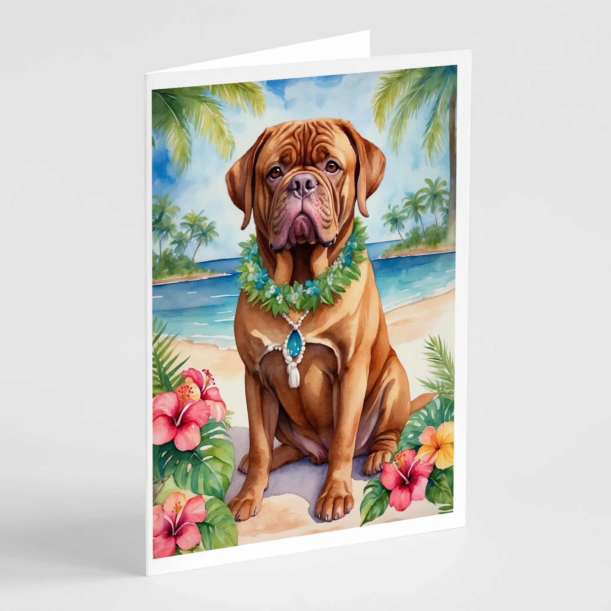 Luau Party Greeting Cards  - Size: 5X7 | Pack Of: 8 | Collection name: Luau party