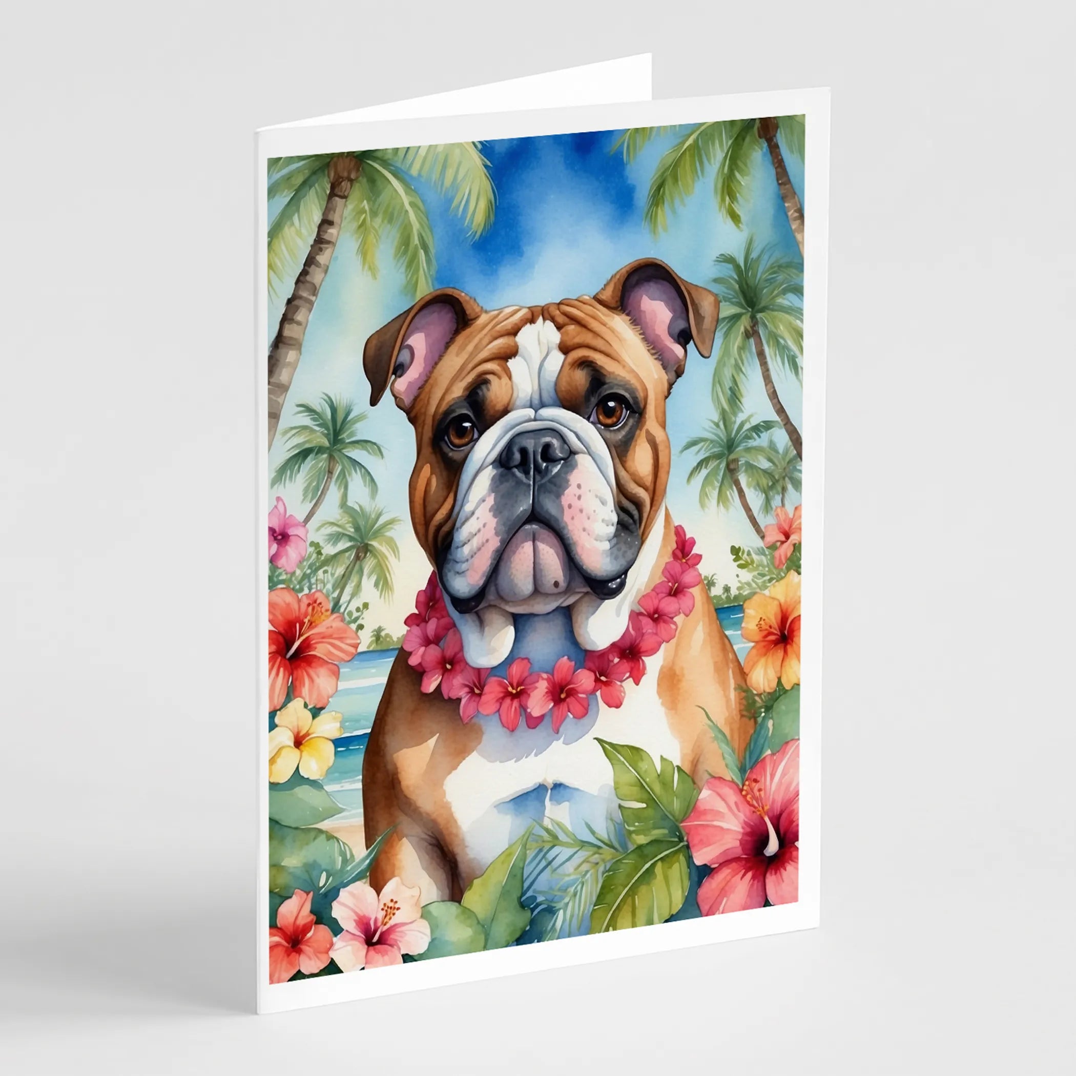 Luau Party Greeting Cards  - Size: 5X7 | Pack Of: 8 | Collection name: Luau party