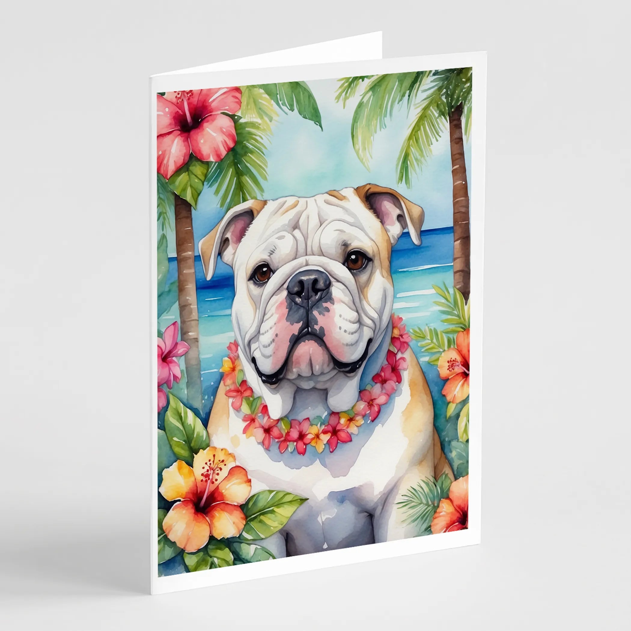 Luau Party Greeting Cards  - Size: 5X7 | Pack Of: 8 | Collection name: Luau party