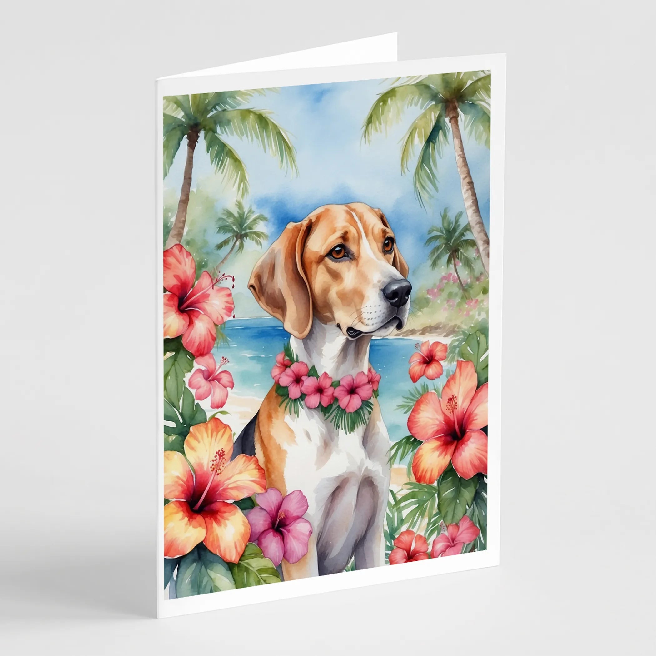 Luau Party Greeting Cards  - Size: 5X7 | Pack Of: 8 | Collection name: Luau party