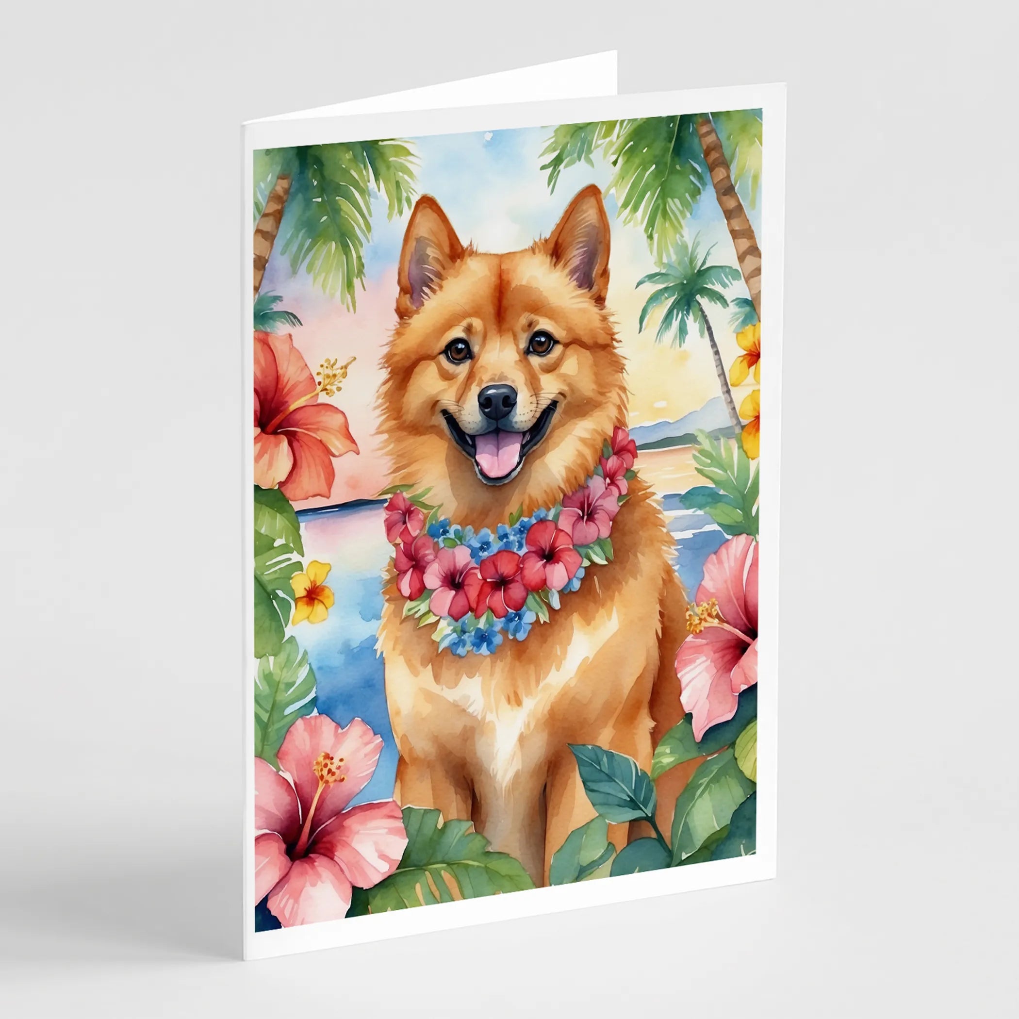 Luau Party Greeting Cards  - Size: 5X7 | Pack Of: 8 | Collection name: Luau party