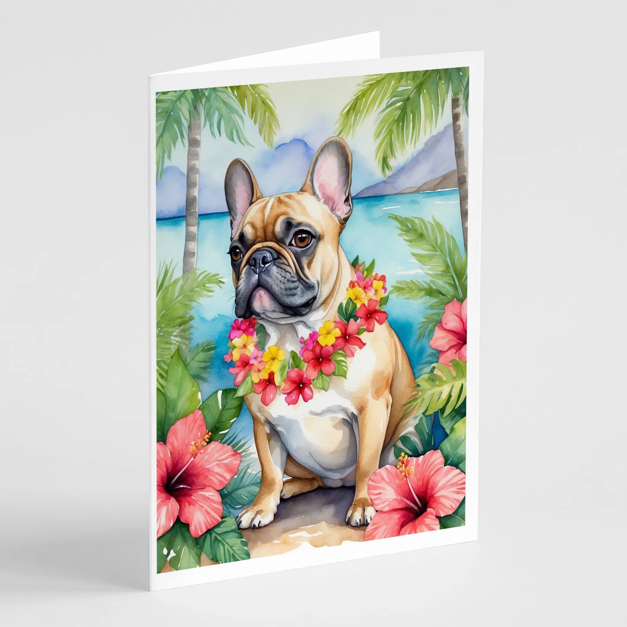 Luau Party Greeting Cards  - Size: 5X7 | Pack Of: 8 | Collection name: Luau party