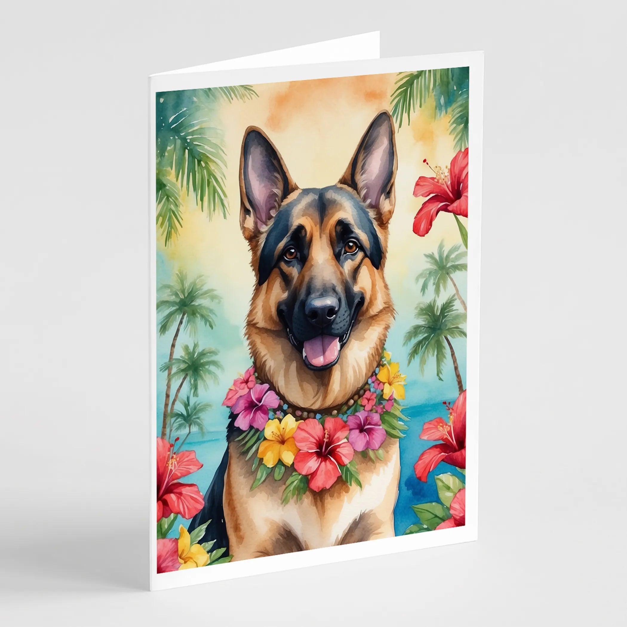 Luau Party Greeting Cards  - Size: 5X7 | Pack Of: 8 | Collection name: Luau party