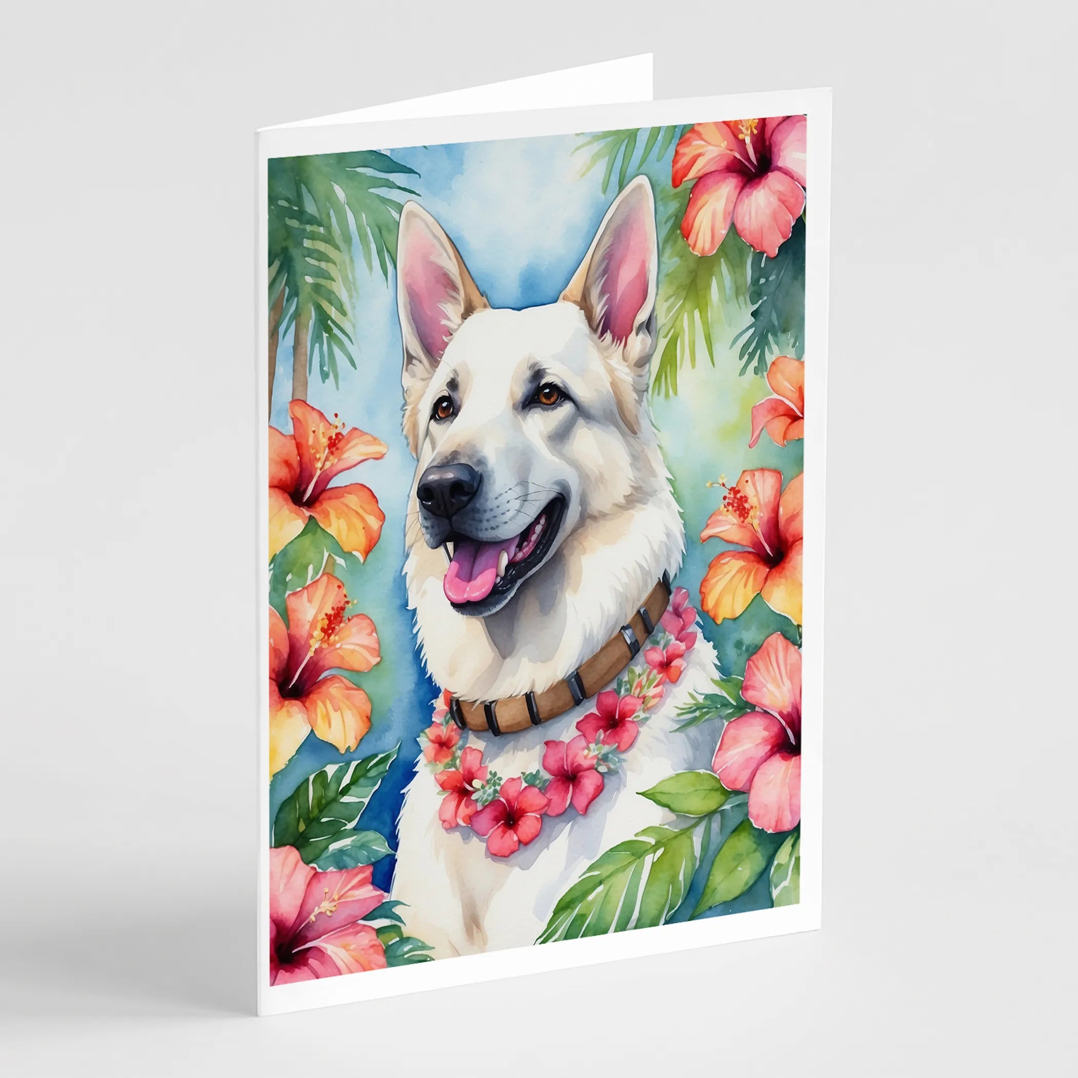 Luau Party Greeting Cards  - Size: 5X7 | Pack Of: 8 | Collection name: Luau party