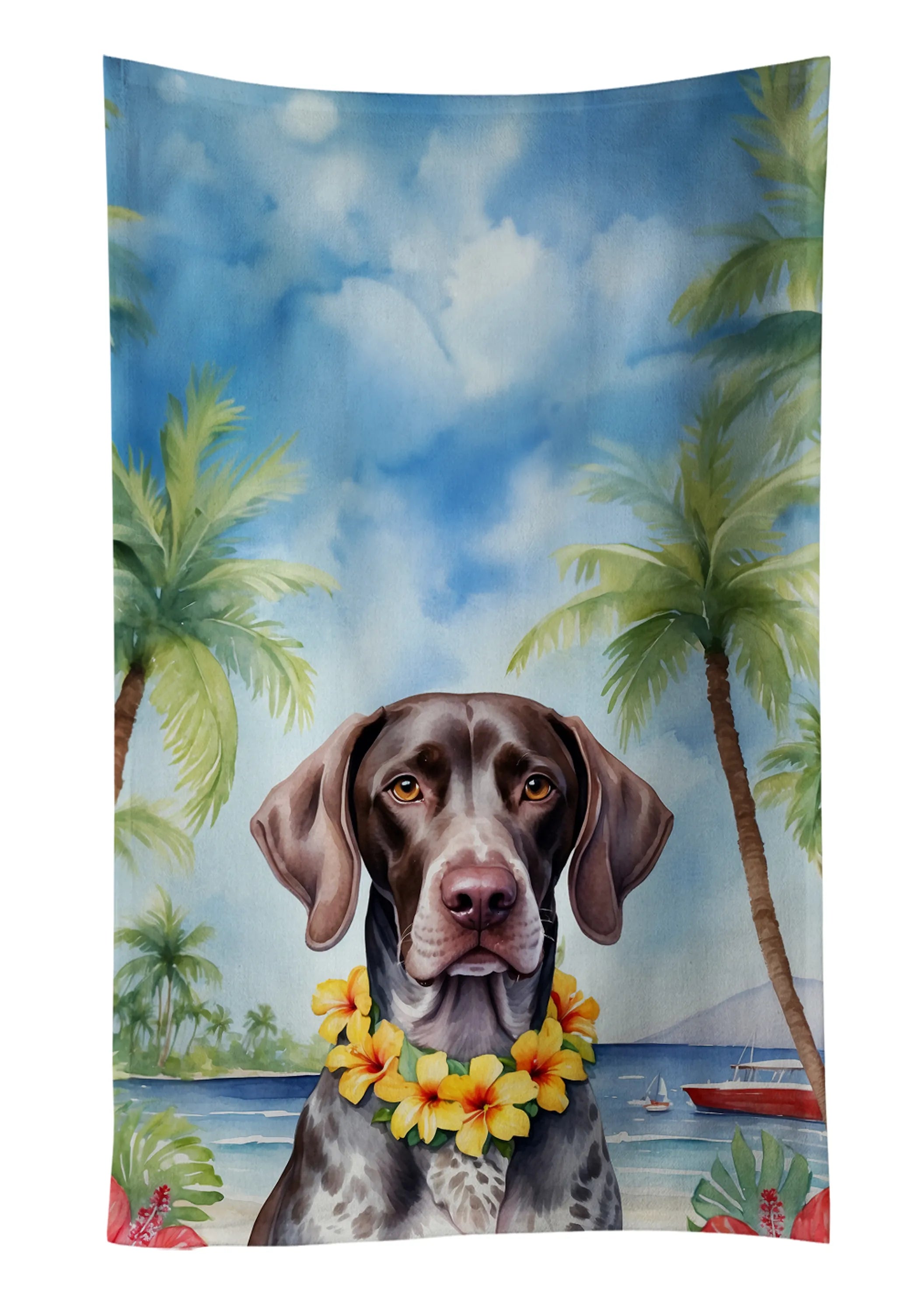 Luau Party Kitchen Towel - Size: 25HX15W | Pack Of: 1 | Collection name: Luau party