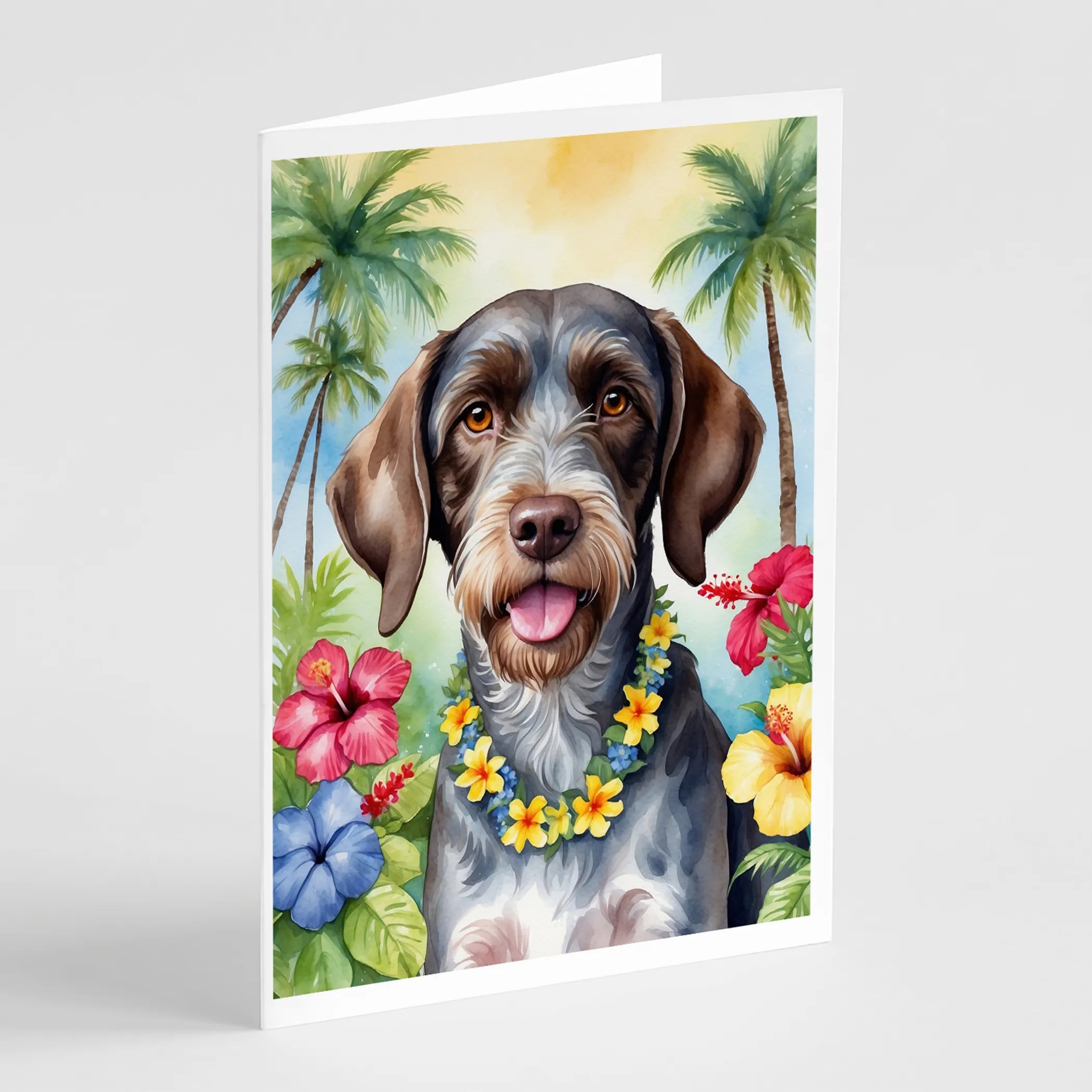 Luau Party Greeting Cards  - Size: 5X7 | Pack Of: 8 | Collection name: Luau party