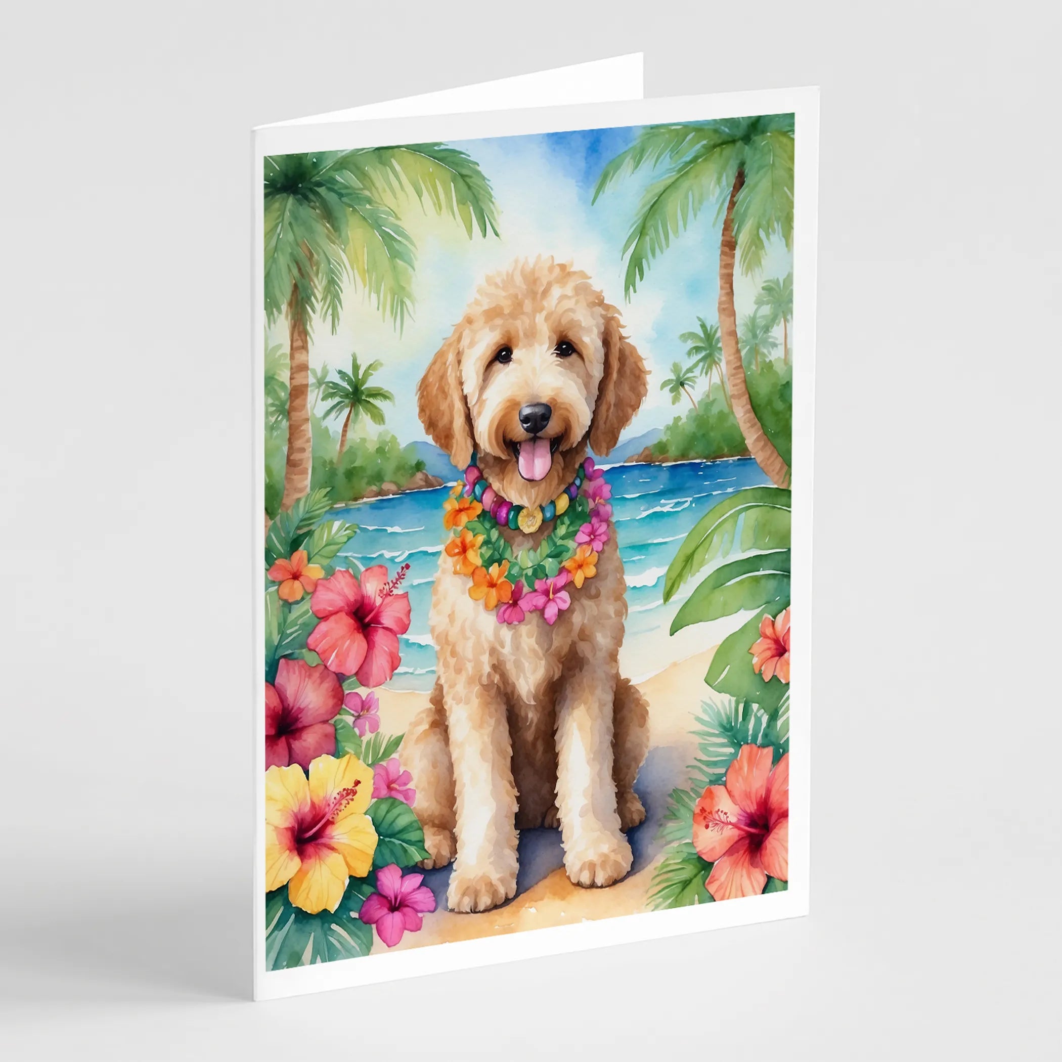 Luau Party Greeting Cards  - Size: 5X7 | Pack Of: 8 | Collection name: Luau party