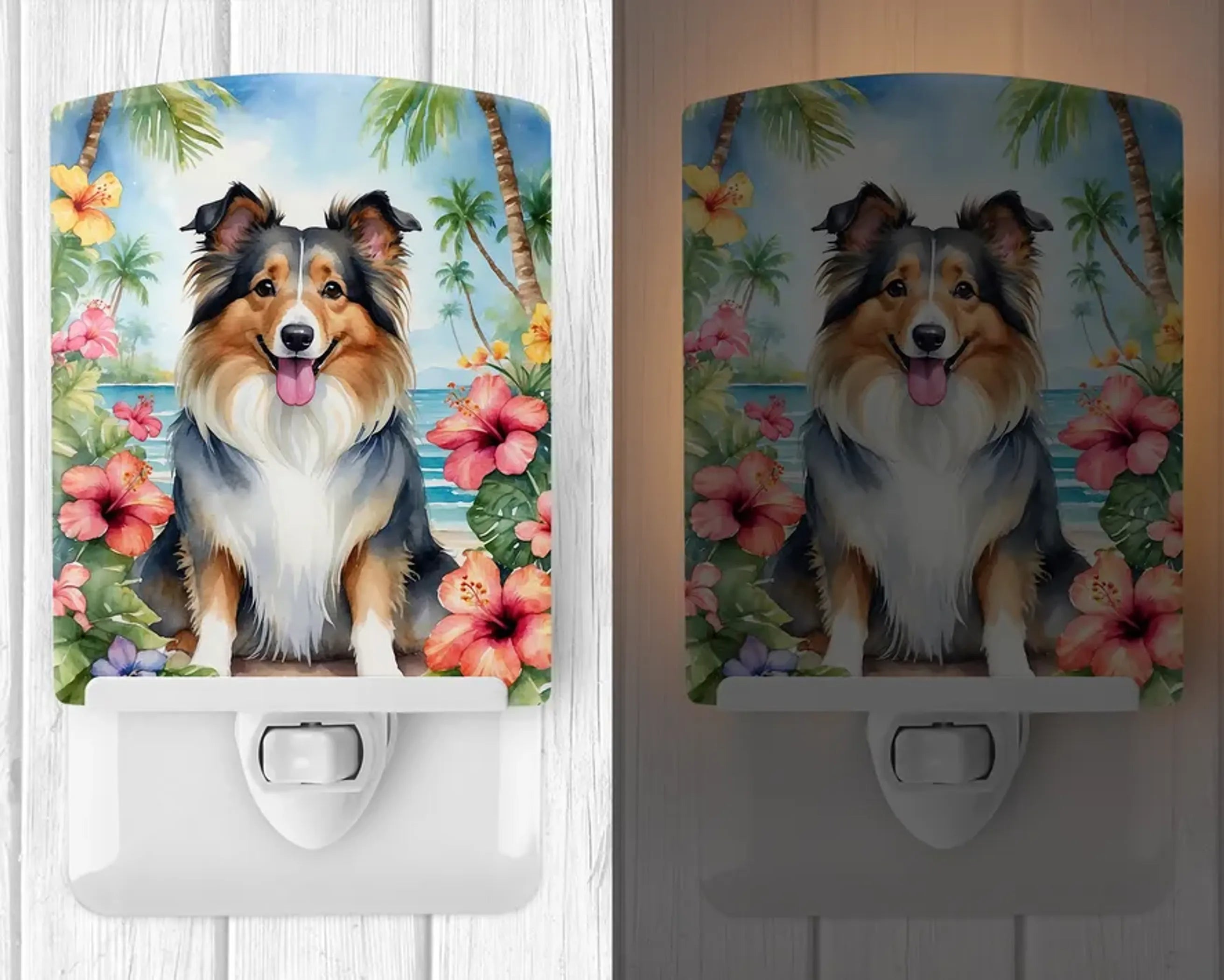Sheltie Ceramic Night Light