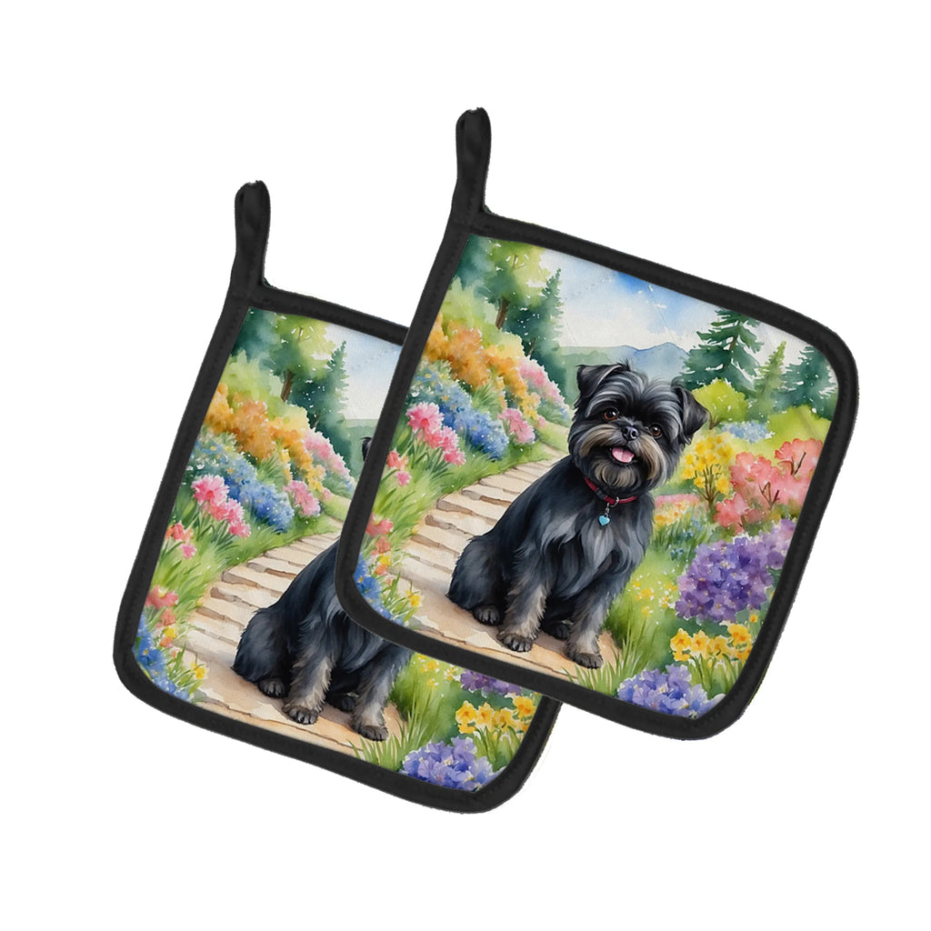 Spring Path Pair of Pot Holders - Size: 7.5HX7.5W | Pack Of: 1 | Collection name: Spring path