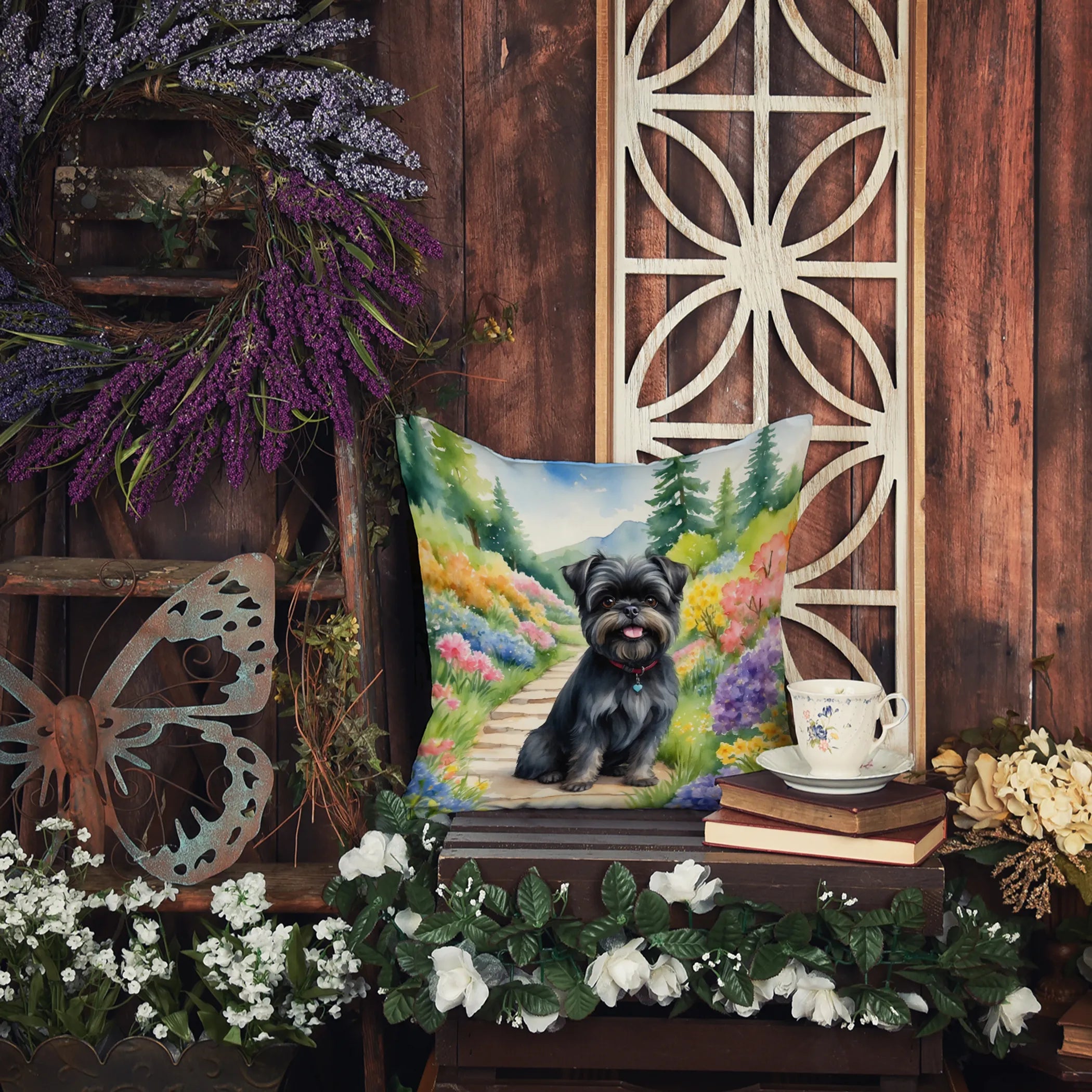 Spring Path Throw Pillow - Size: 14HX14W | Pack Of: 1 | Collection name: Spring path
