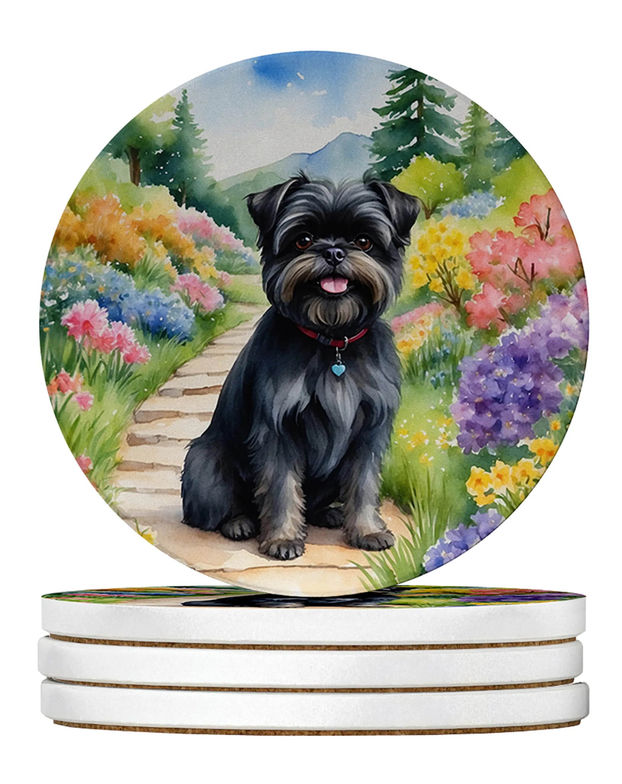 Spring Path Large Sandstone Coasters (Pack of 4)