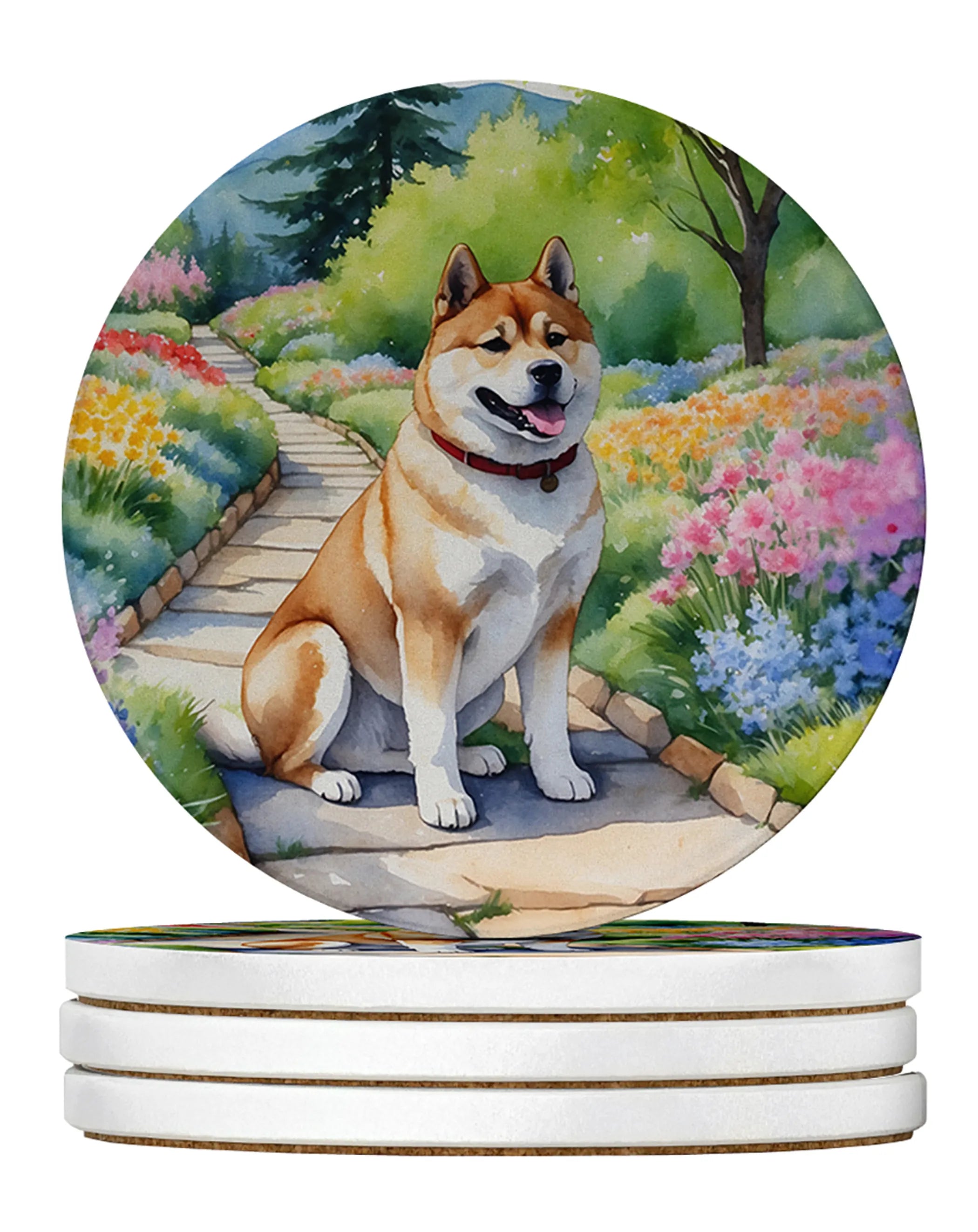 Spring Path Large Sandstone Coasters (Pack of 4)