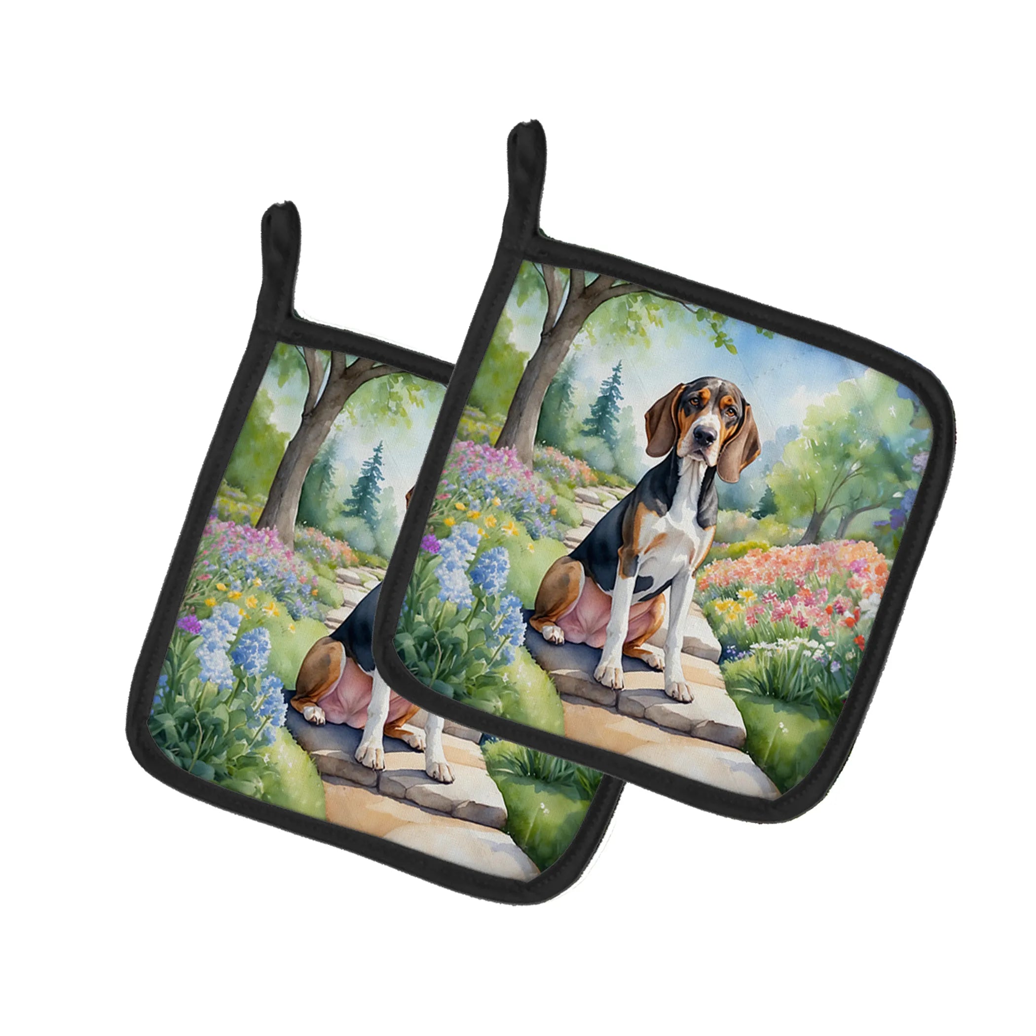 Spring Path Pair of Pot Holders - Size: 7.5HX7.5W | Pack Of: 1 | Collection name: Spring path
