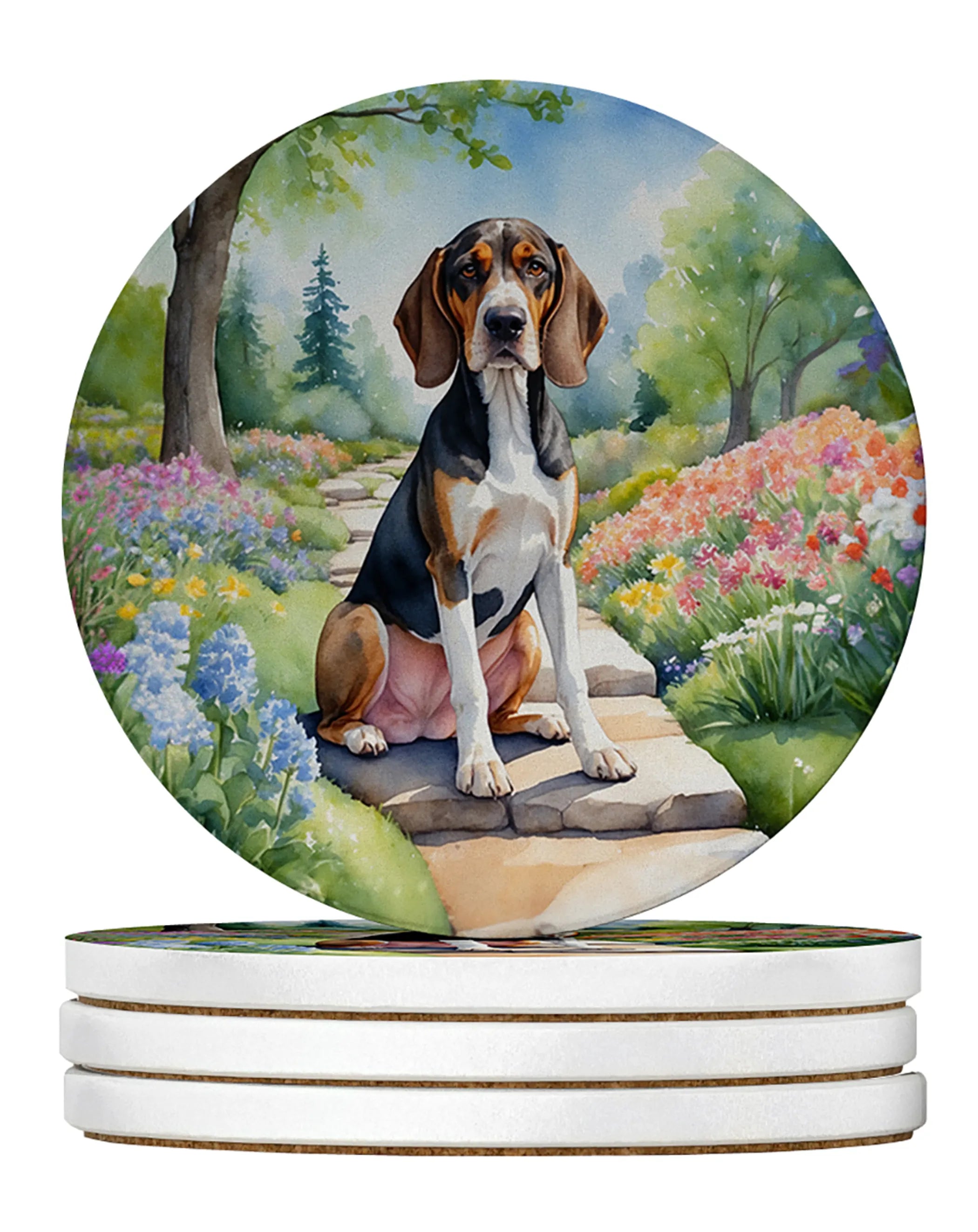 Spring Path Large Sandstone Coasters (Pack of 4)