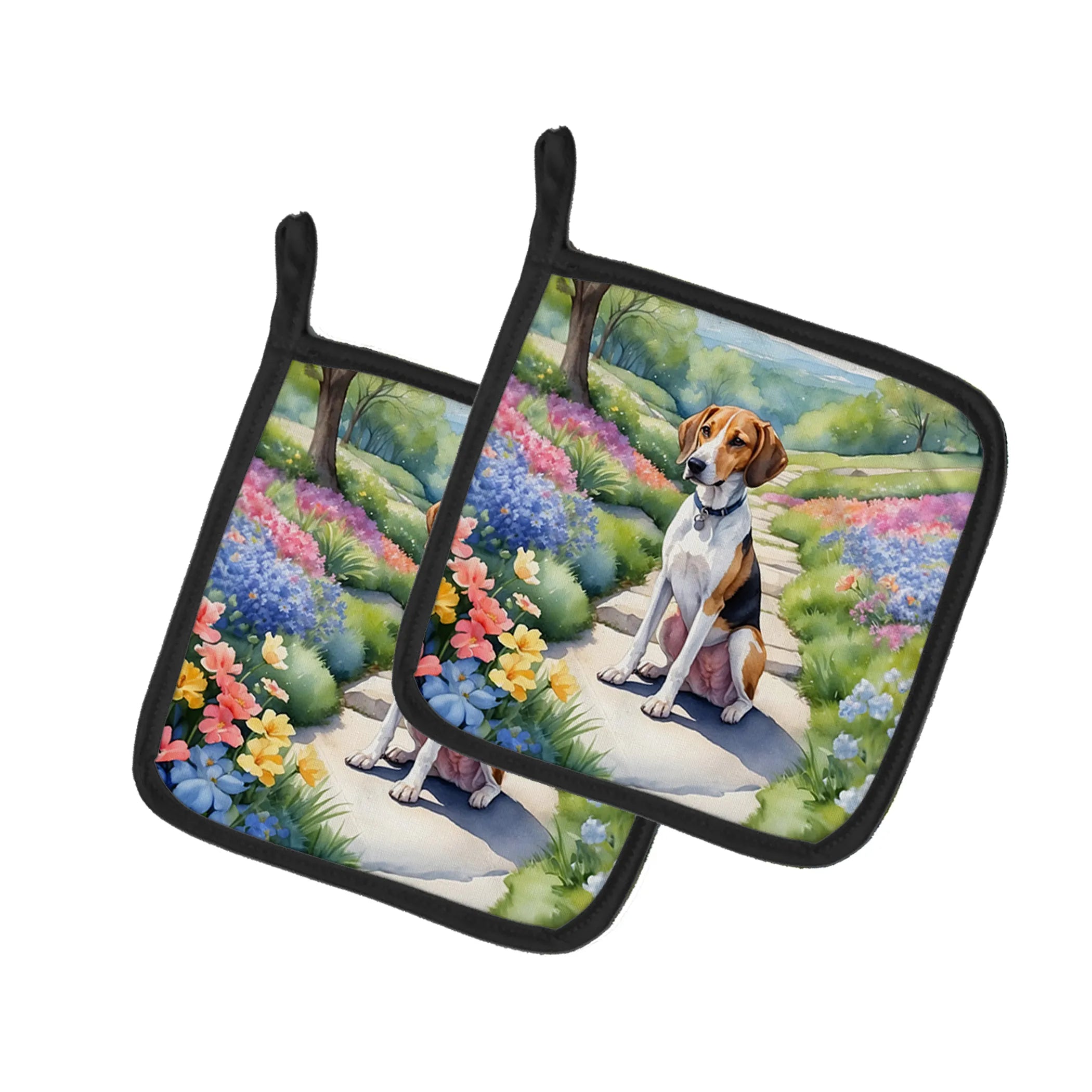Spring Path Pair of Pot Holders - Size: 7.5HX7.5W | Pack Of: 1 | Collection name: Spring path