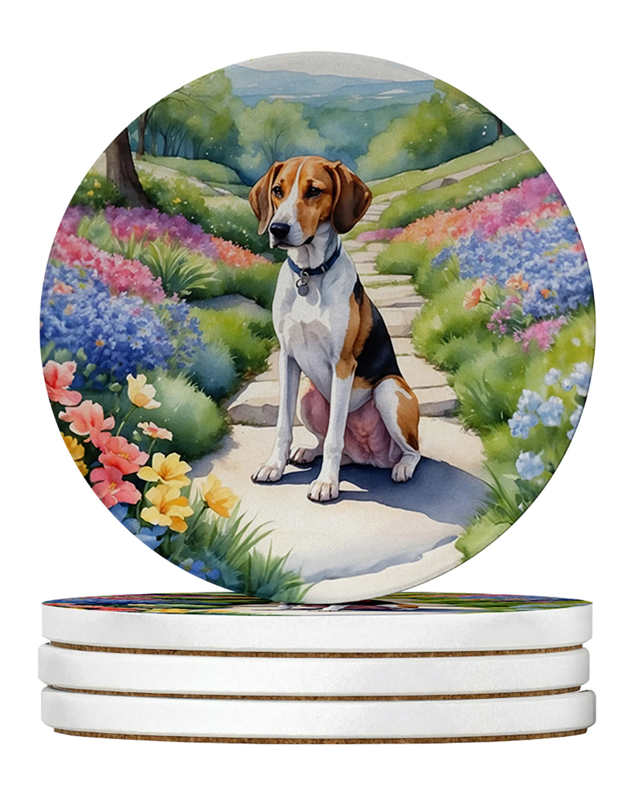 Spring Path Large Sandstone Coasters (Pack of 4)