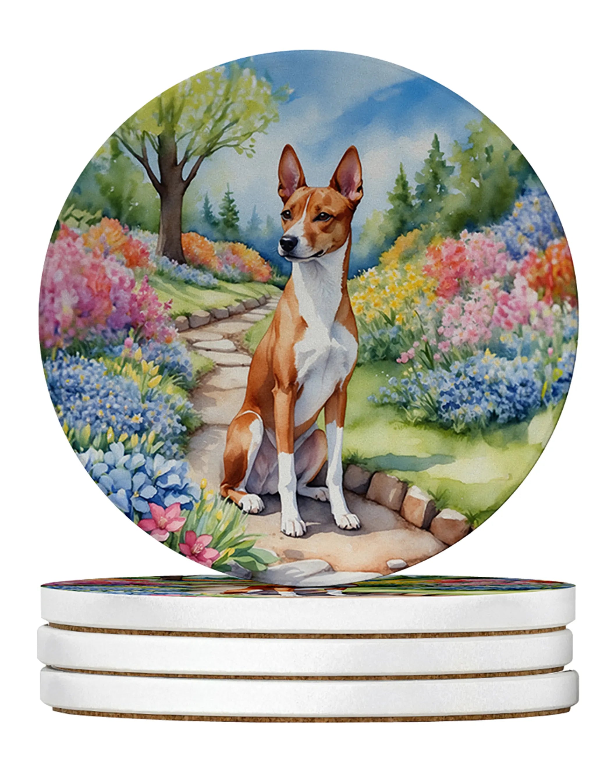 Spring Path Large Sandstone Coasters (Pack of 4)