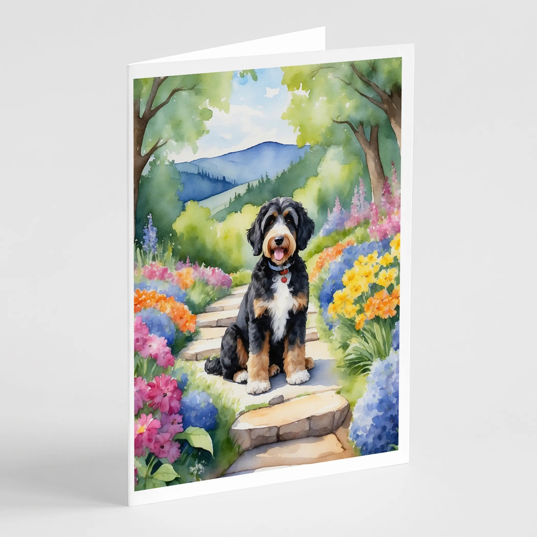 Spring Path Greeting Cards  - Size: 5X7 | Pack Of: 8 | Collection name: Spring path