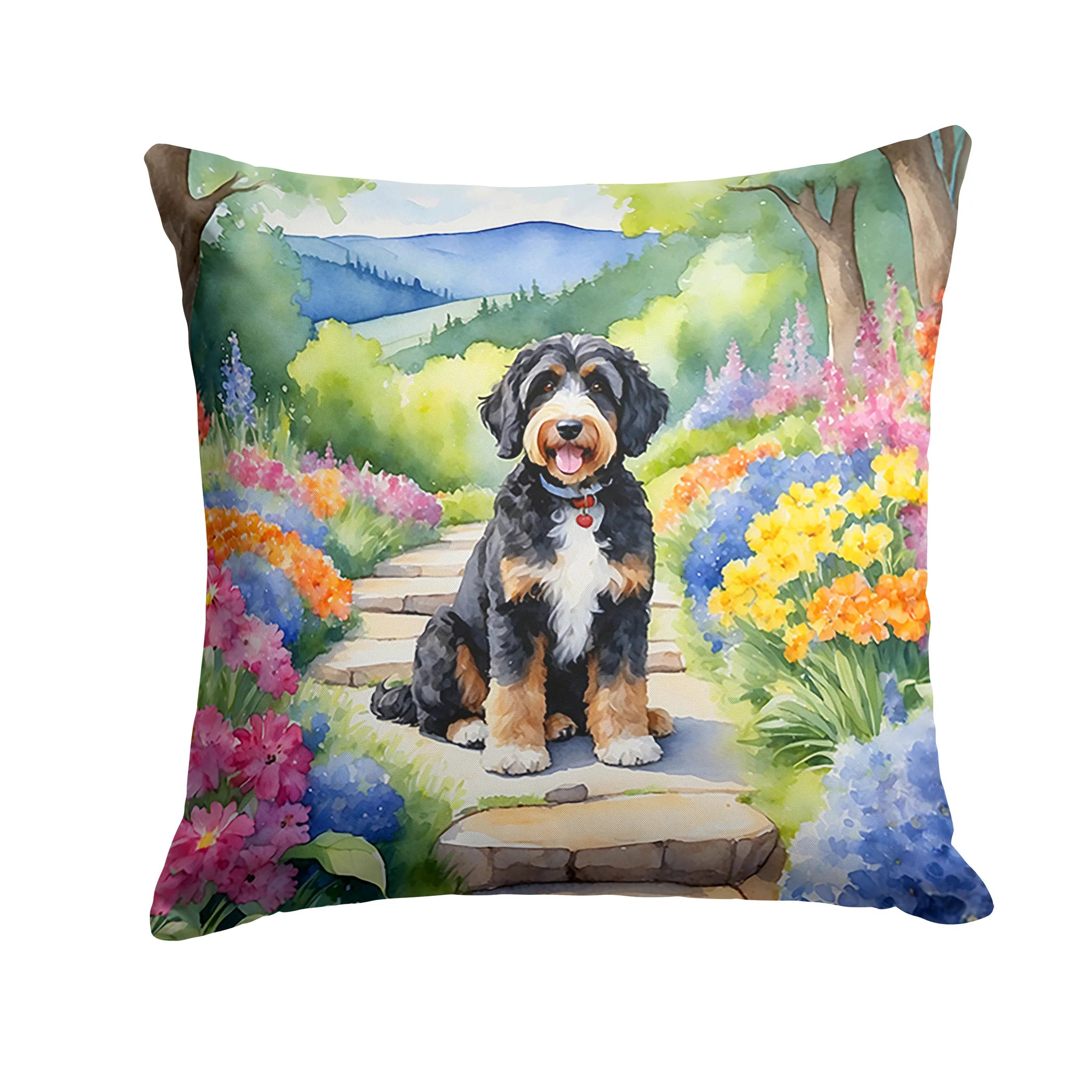 Spring Path Throw Pillow - Size: 14HX14W | Pack Of: 1 | Collection name: Spring path