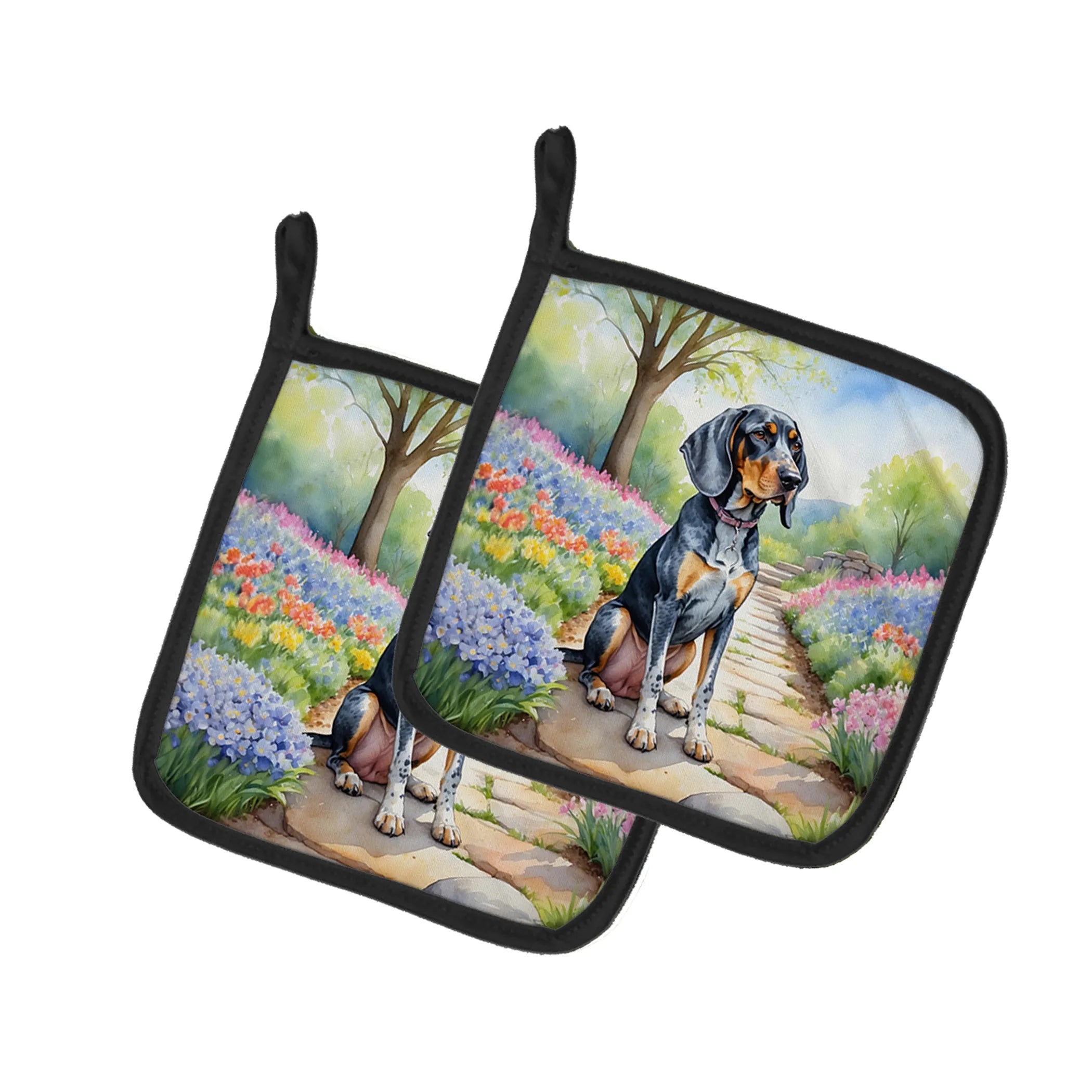 Spring Path Pair of Pot Holders - Size: 7.5HX7.5W | Pack Of: 1 | Collection name: Spring path