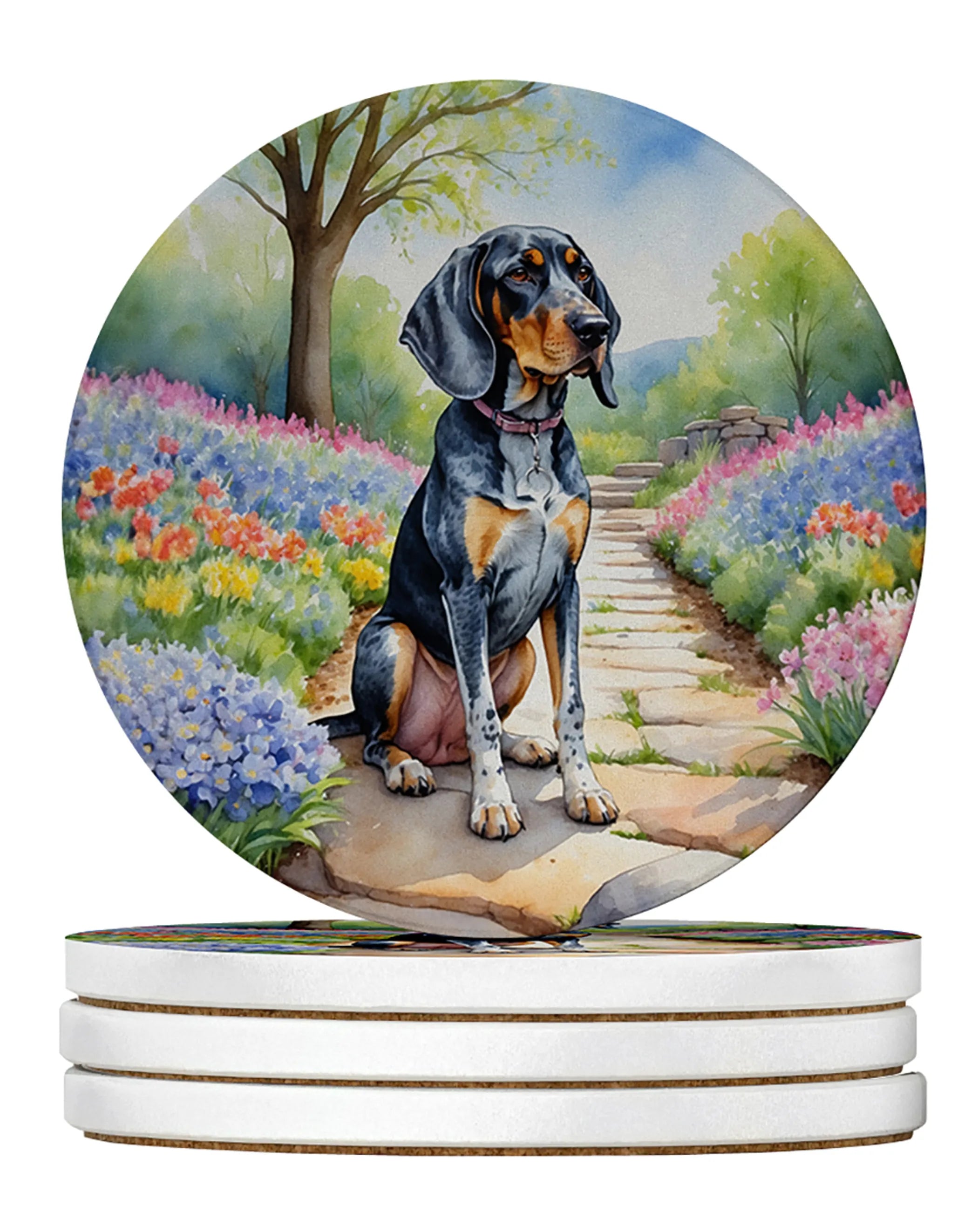 Spring Path Large Sandstone Coasters (Pack of 4)