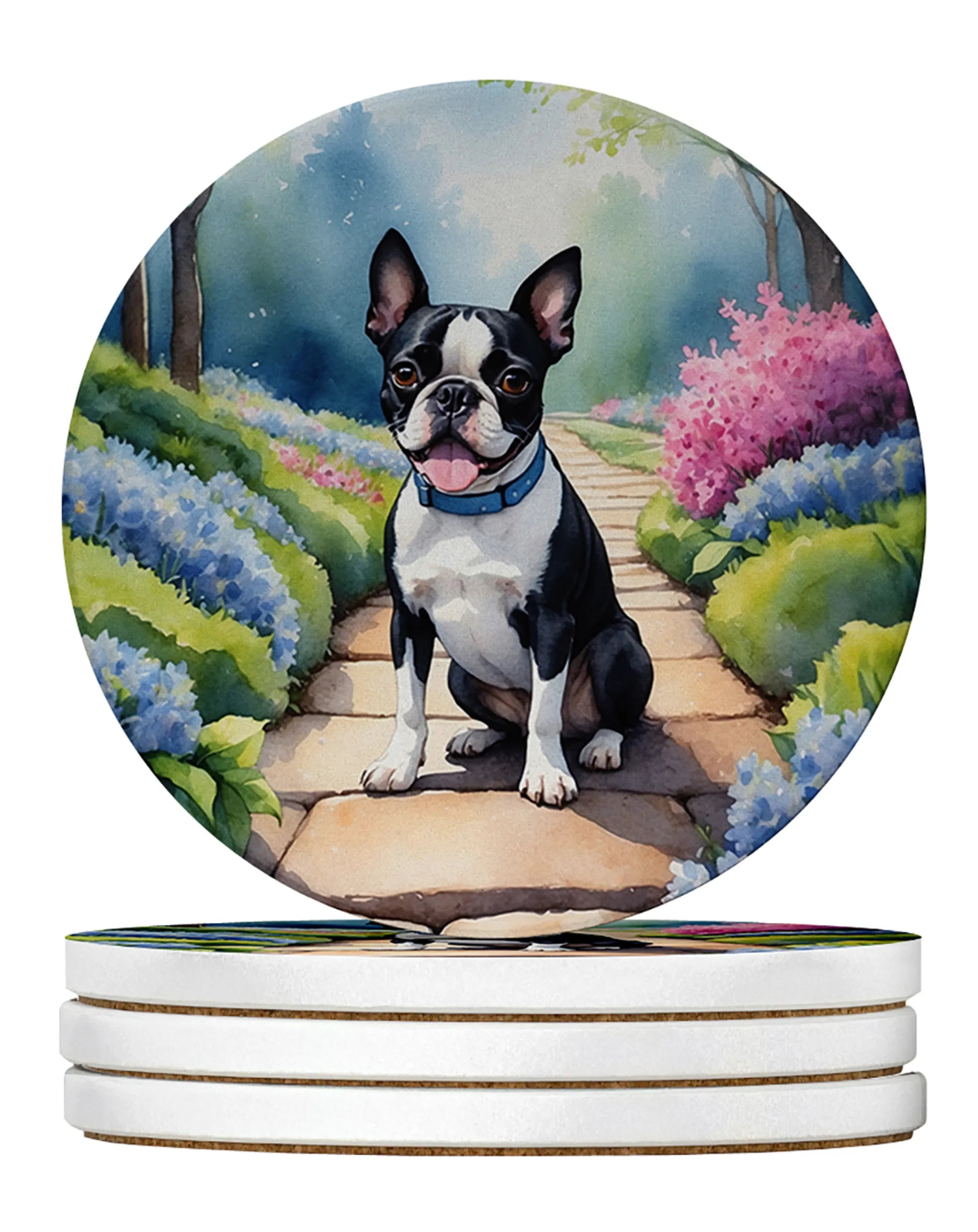 Spring Path Large Sandstone Coasters (Pack of 4)